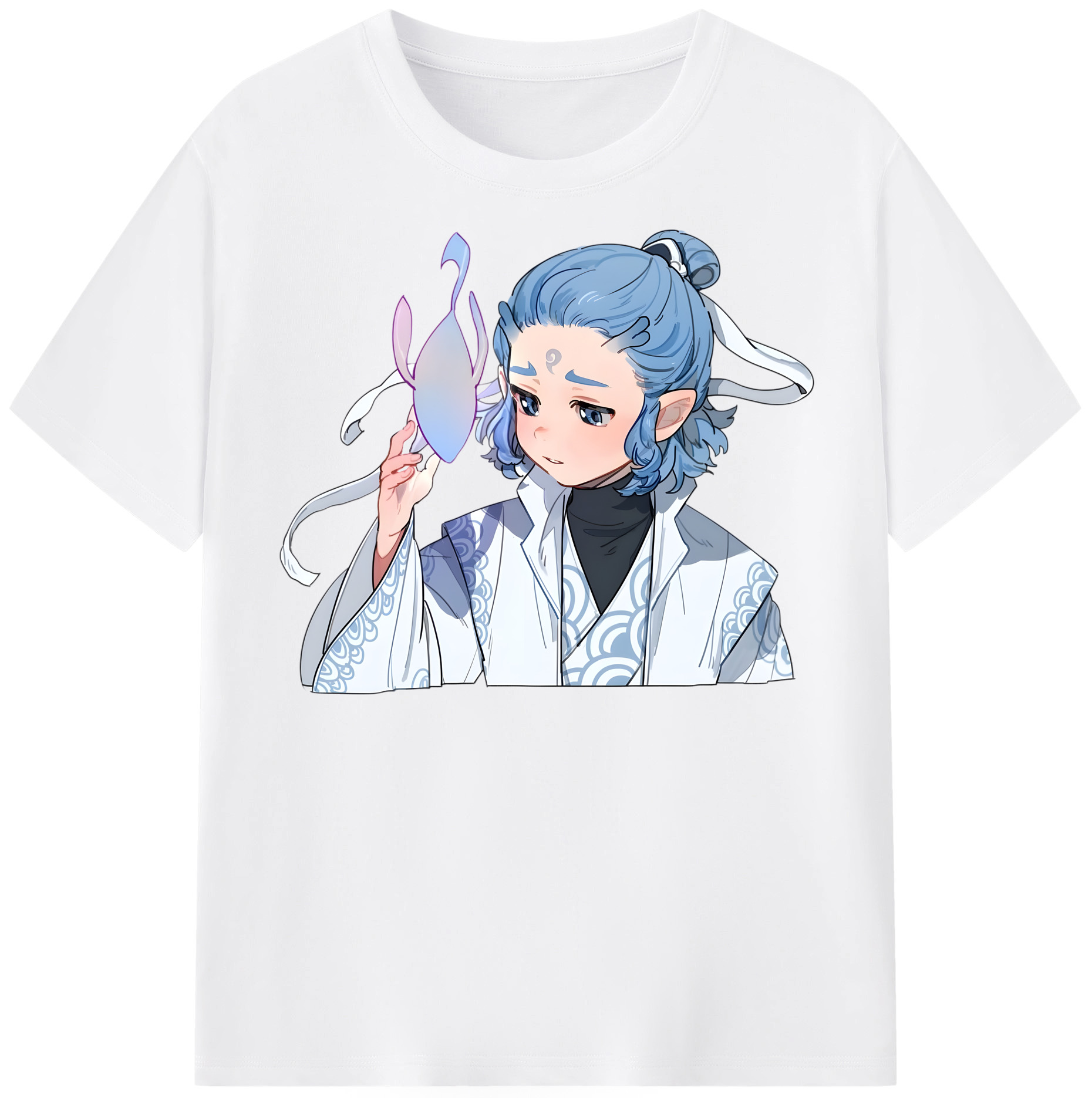 （画像用） Ne Zha 2 ナタ 魔童の大暴れ 綿100％半袖Tシャツ（フロントプリント）