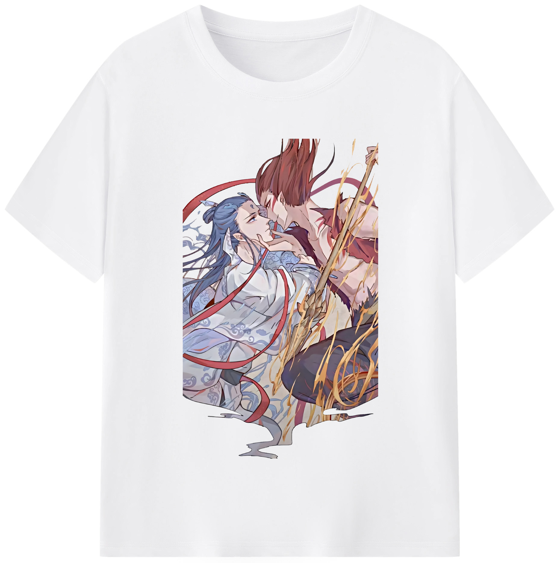 （画像用） Ne Zha 2 ナタ 魔童の大暴れ 綿100％半袖Tシャツ（フロントプリント）