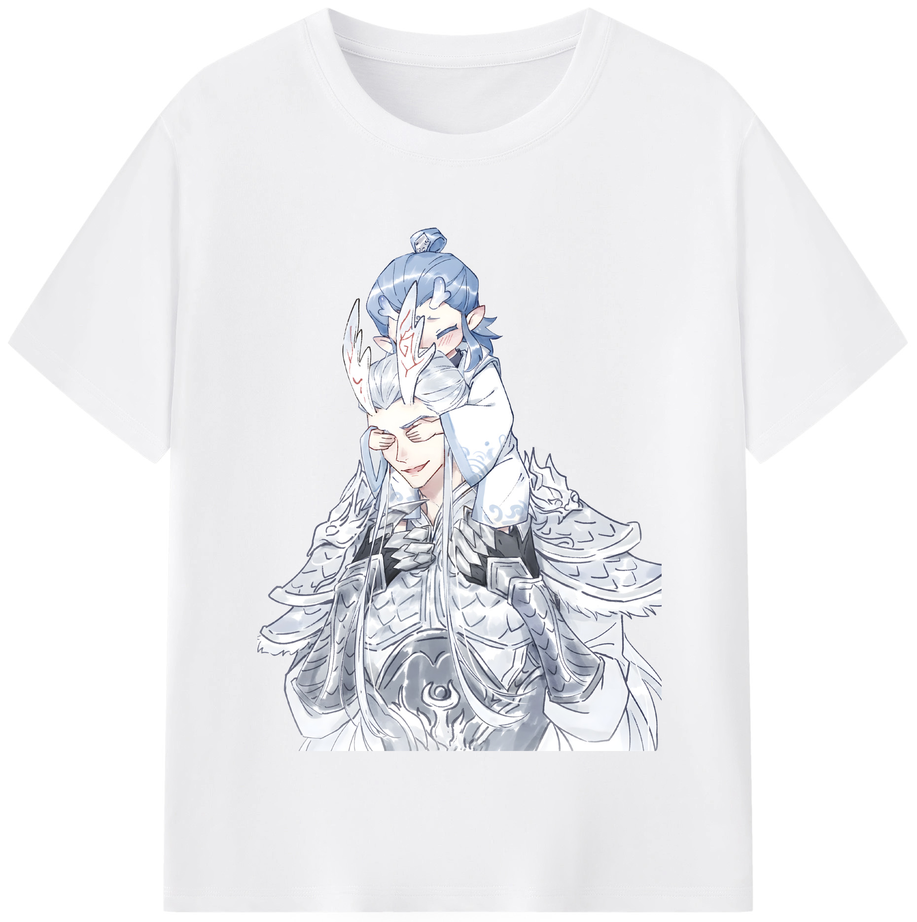 （画像用） Ne Zha 2 ナタ 魔童の大暴れ 綿100％半袖Tシャツ（フロントプリント）