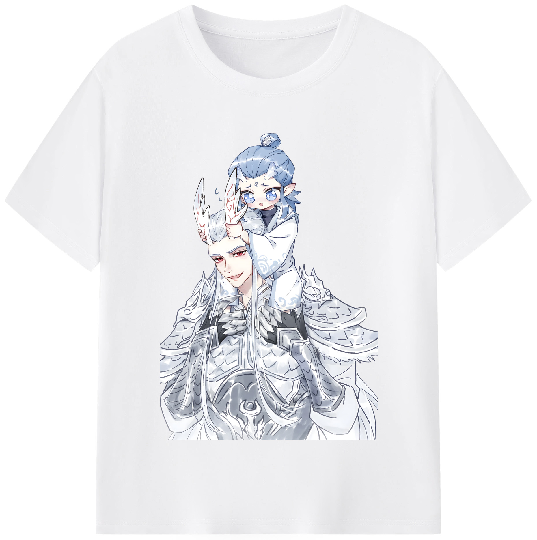 （画像用） Ne Zha 2 ナタ 魔童の大暴れ 綿100％半袖Tシャツ（フロントプリント）