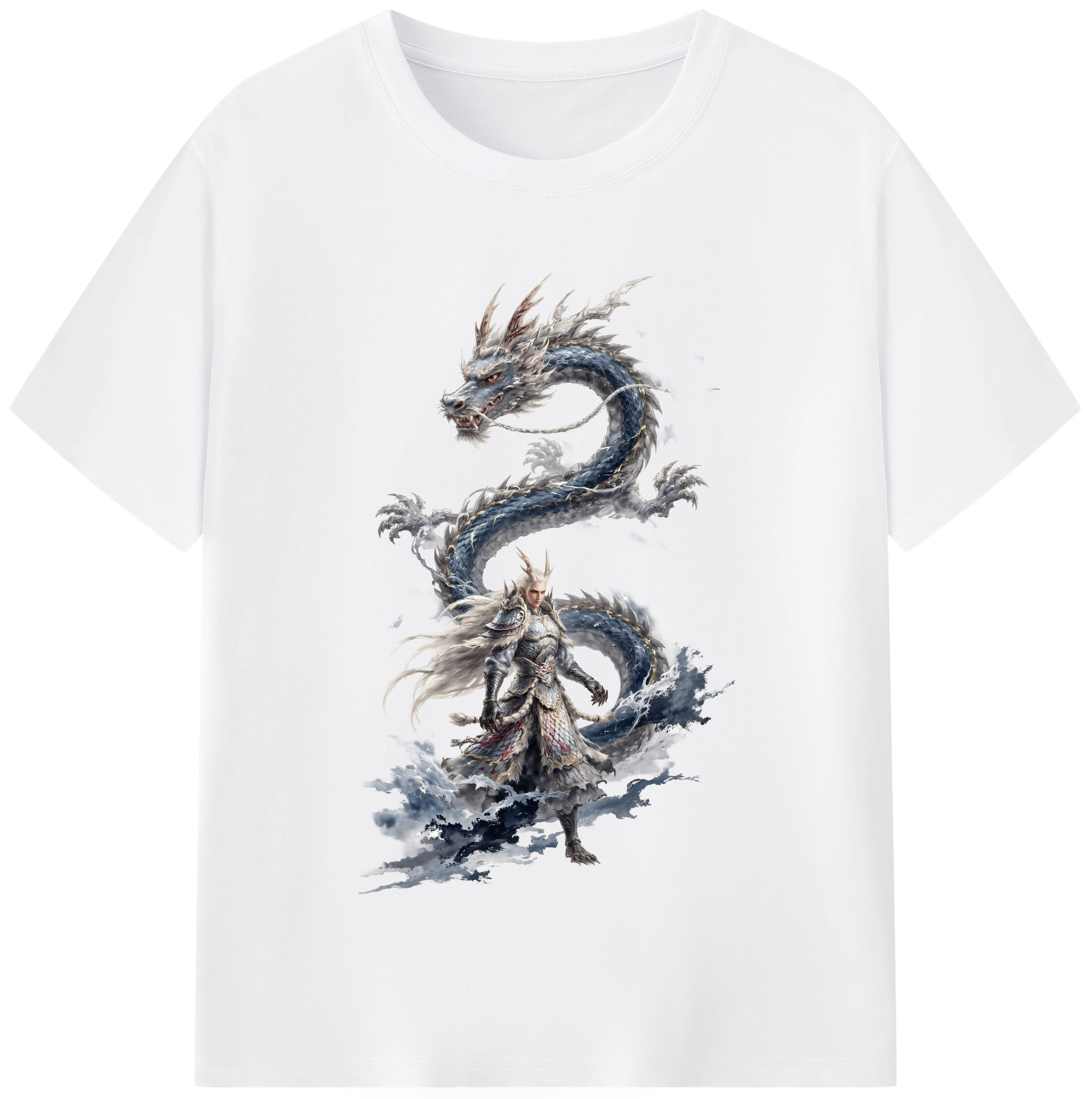 （画像用） Ne Zha 2 ナタ 魔童の大暴れ 綿100％半袖Tシャツ（フロントプリント）