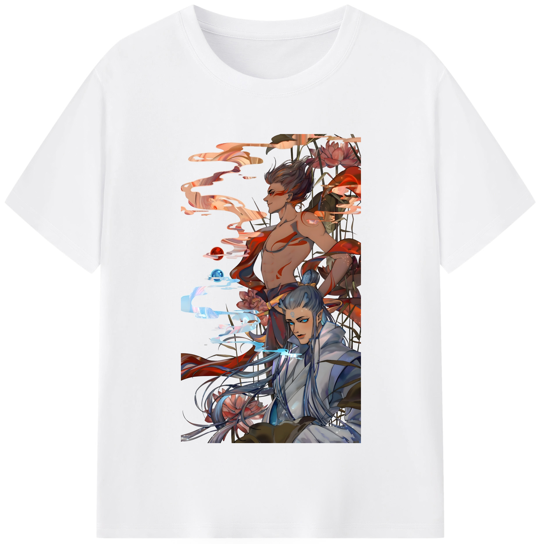 （画像用） Ne Zha 2 ナタ 魔童の大暴れ 綿100％半袖Tシャツ（フロントプリント）