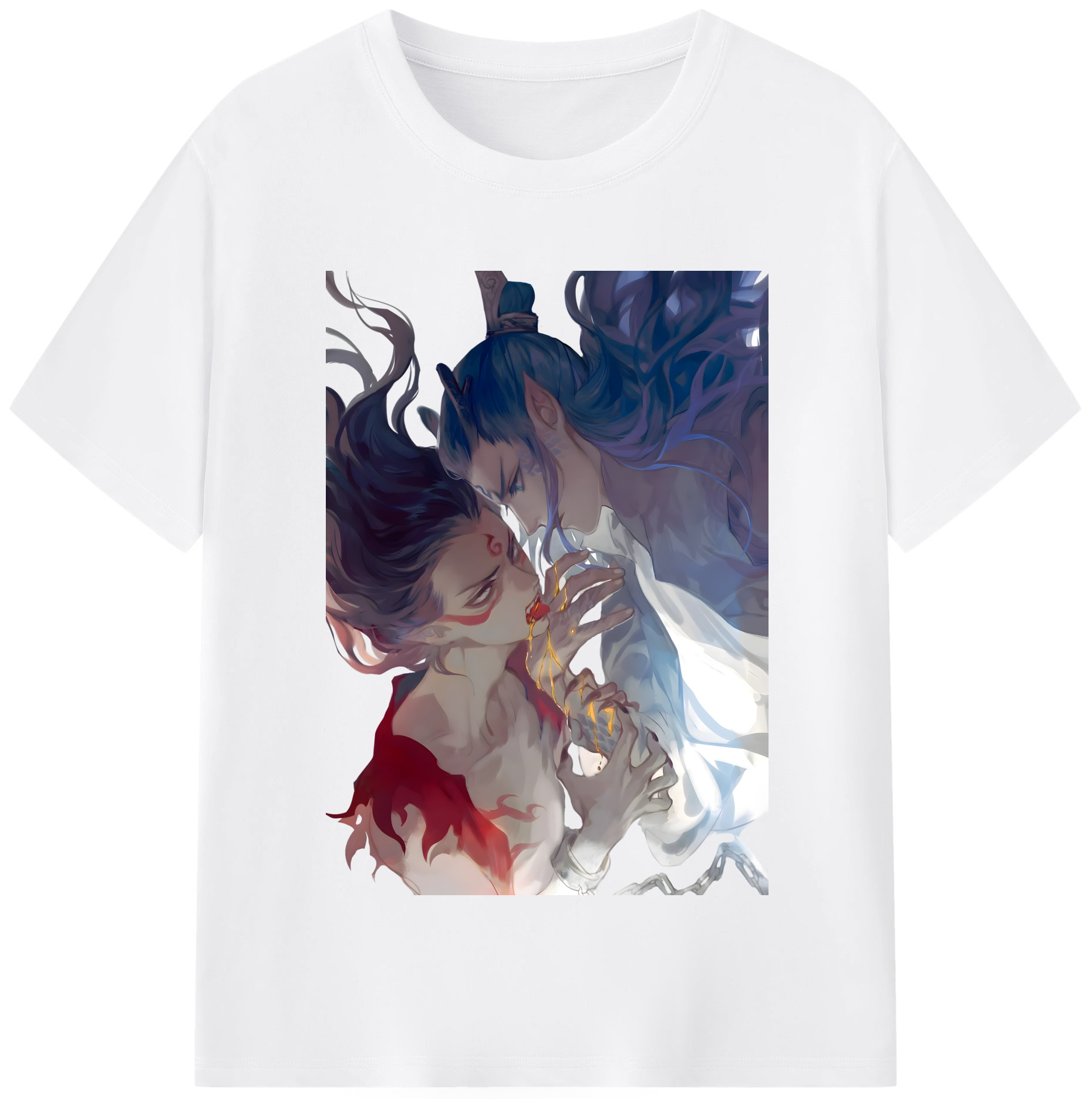 （画像用） Ne Zha 2 ナタ 魔童の大暴れ 綿100％半袖Tシャツ（フロントプリント）