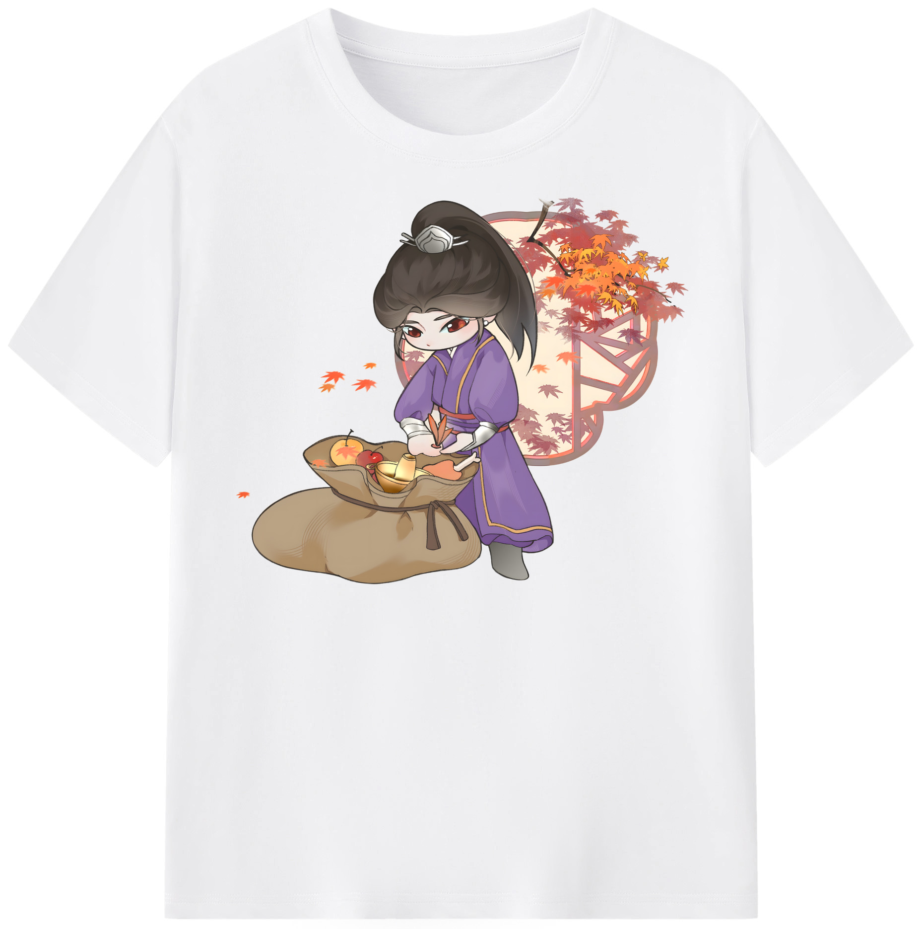 （画像用） Ne Zha 2 ナタ 魔童の大暴れ 綿100％半袖Tシャツ（フロントプリント）