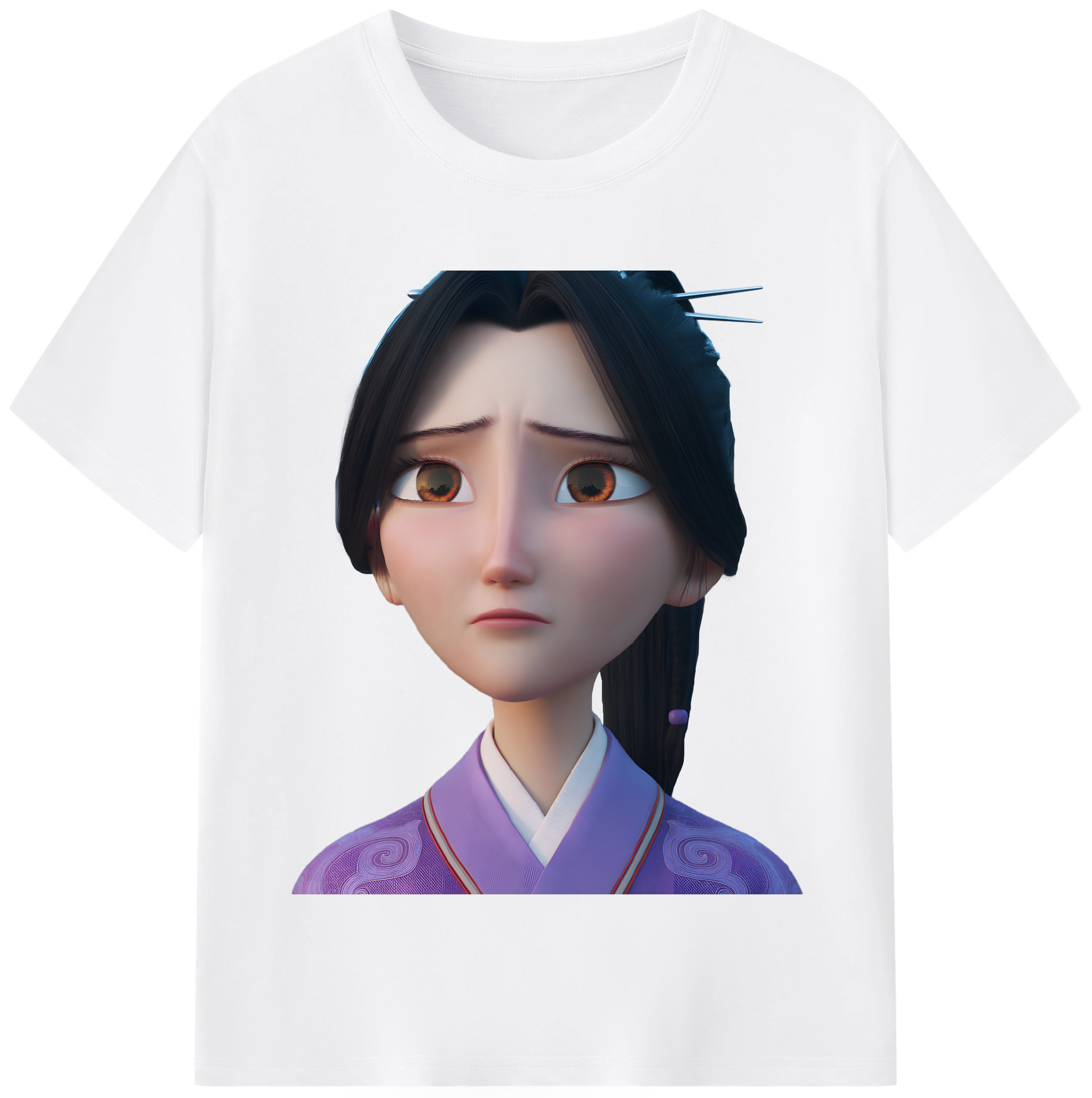 （画像用） Ne Zha 2 ナタ 魔童の大暴れ 綿100％半袖Tシャツ（フロントプリント）