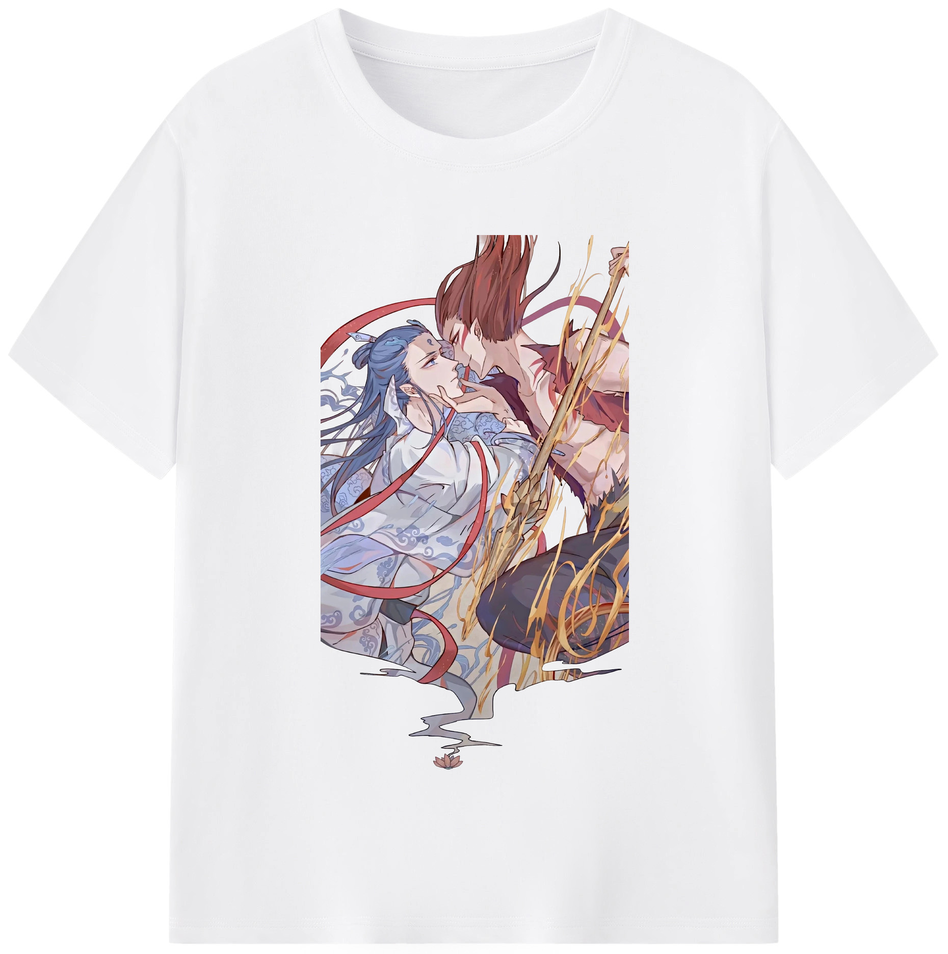 （画像用） Ne Zha 2 ナタ 魔童の大暴れ 綿100％半袖Tシャツ（フロントプリント）