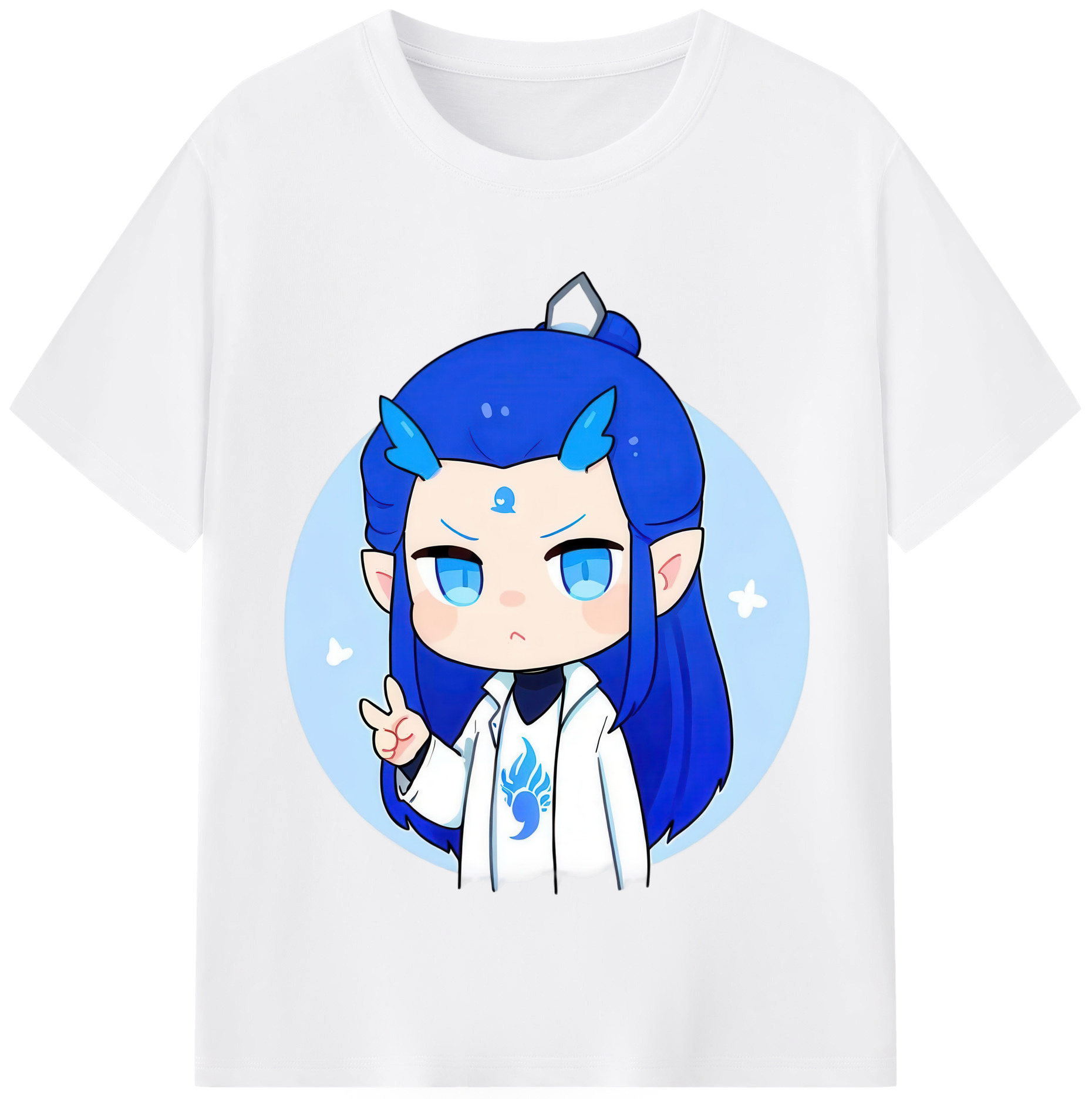 （画像用） Ne Zha 2 ナタ 魔童の大暴れ 綿100％半袖Tシャツ（フロントプリント）