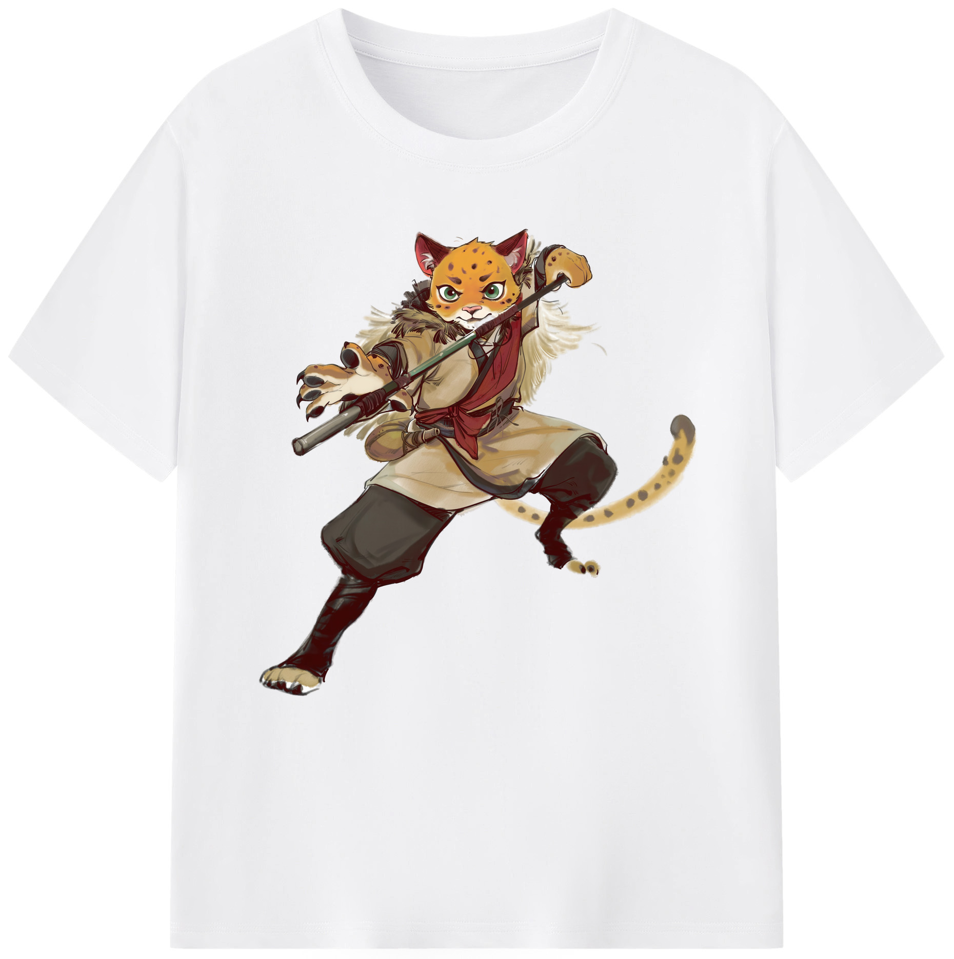 （画像用） Ne Zha 2 ナタ 魔童の大暴れ 綿100％半袖Tシャツ（フロントプリント）