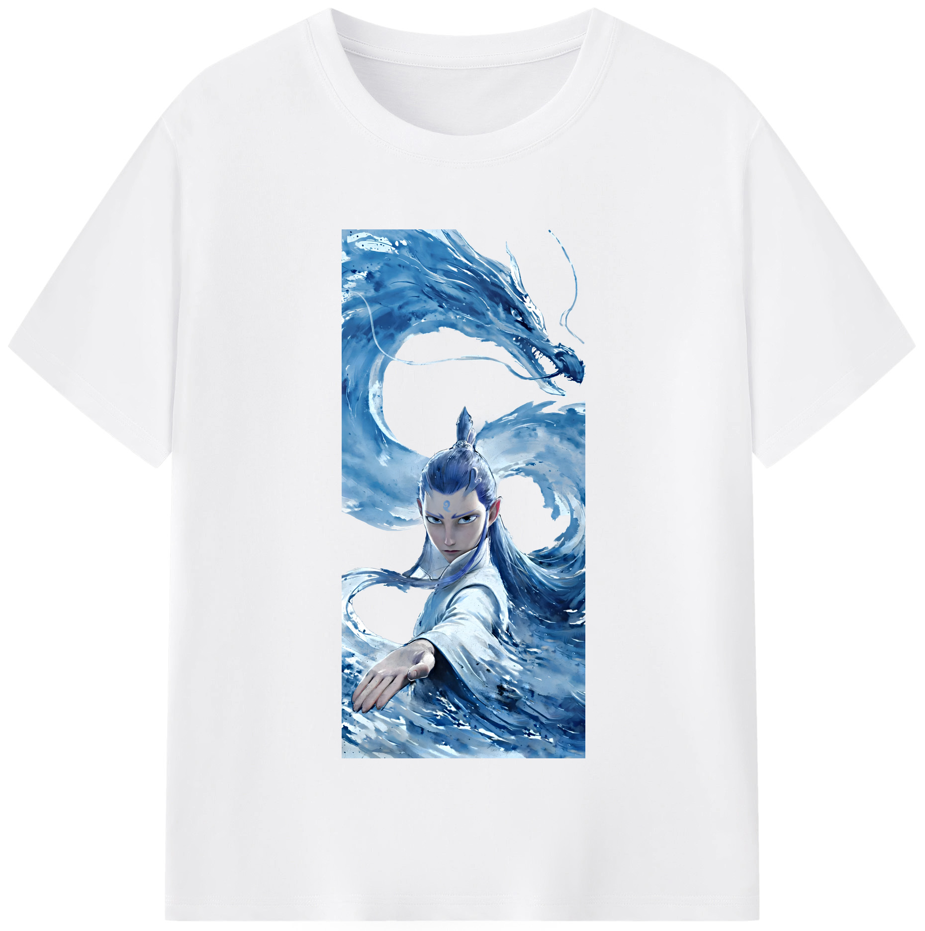 （画像用） Ne Zha 2 ナタ 魔童の大暴れ 綿100％半袖Tシャツ（フロントプリント）