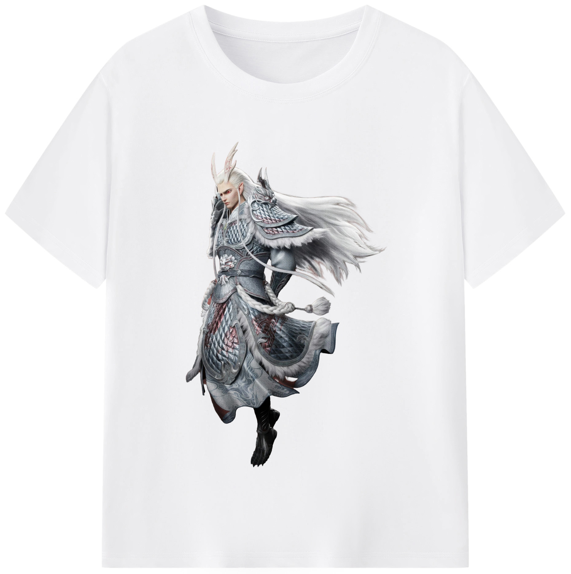 （画像用） Ne Zha 2 ナタ 魔童の大暴れ 綿100％半袖Tシャツ（フロントプリント）