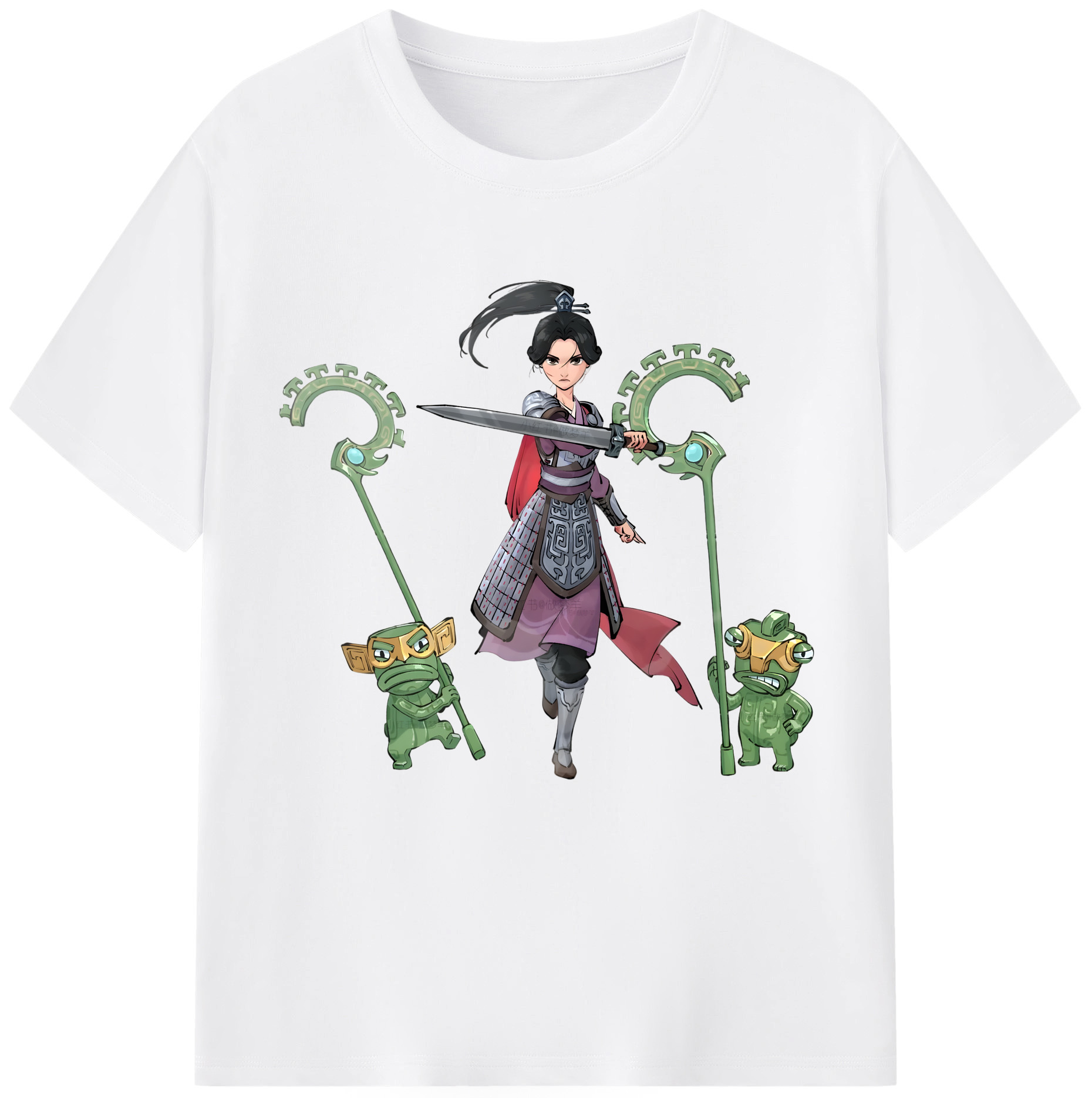 （画像用） Ne Zha 2 ナタ 魔童の大暴れ 綿100％半袖Tシャツ（フロントプリント）