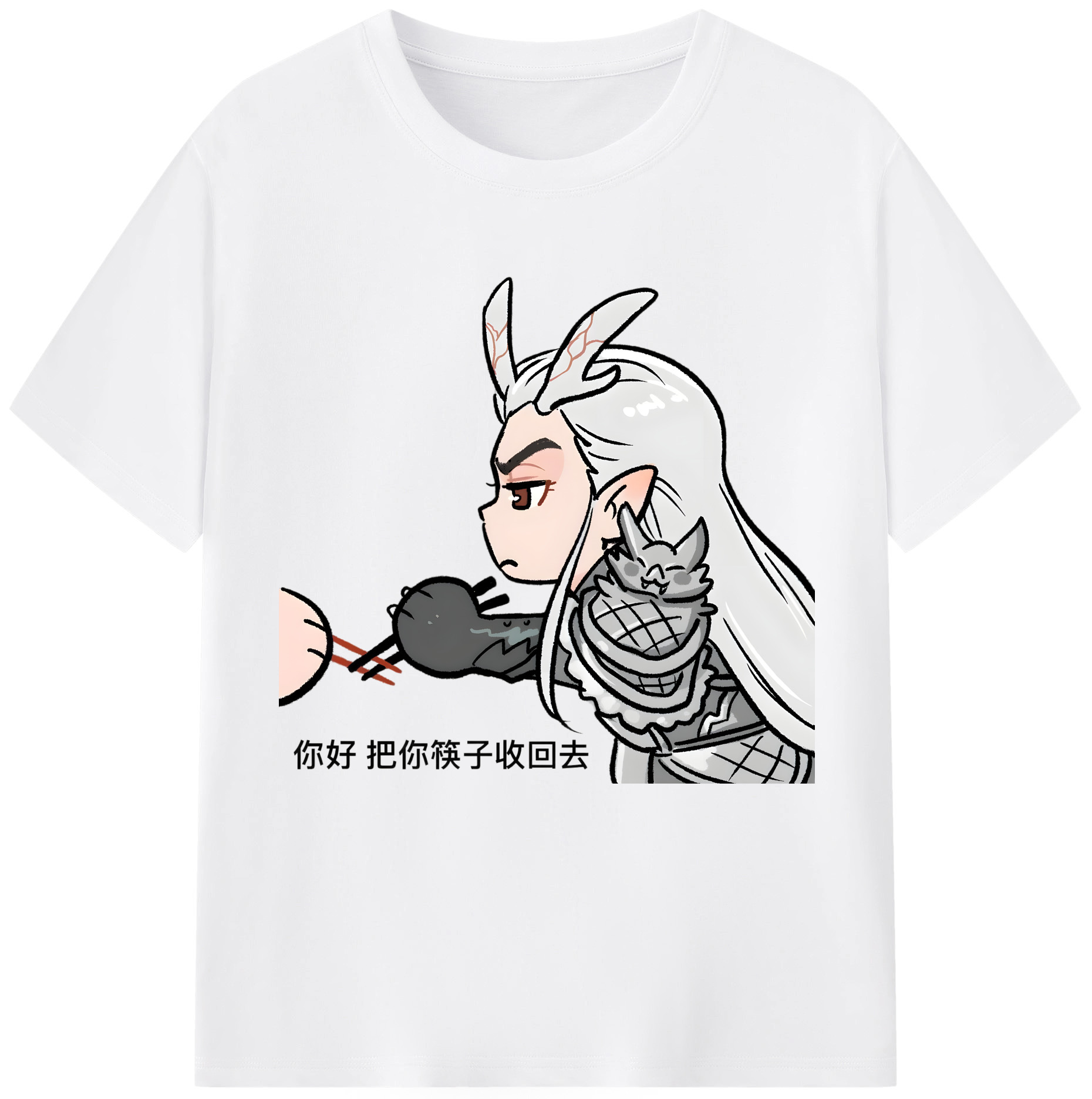 （画像用） Ne Zha 2 ナタ 魔童の大暴れ 綿100％半袖Tシャツ（フロントプリント）
