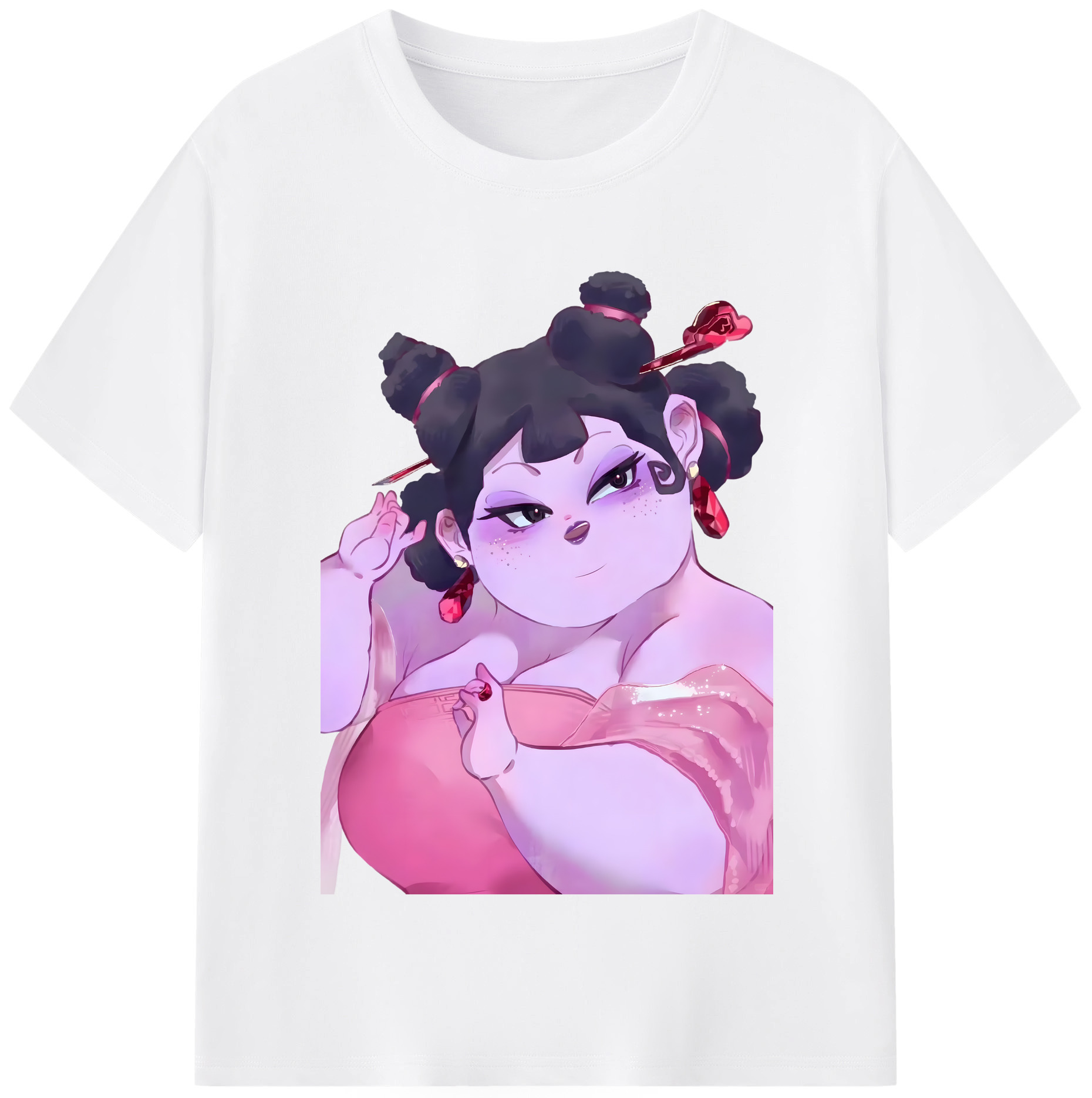 （画像用） Ne Zha 2 ナタ 魔童の大暴れ 綿100％半袖Tシャツ（フロントプリント）