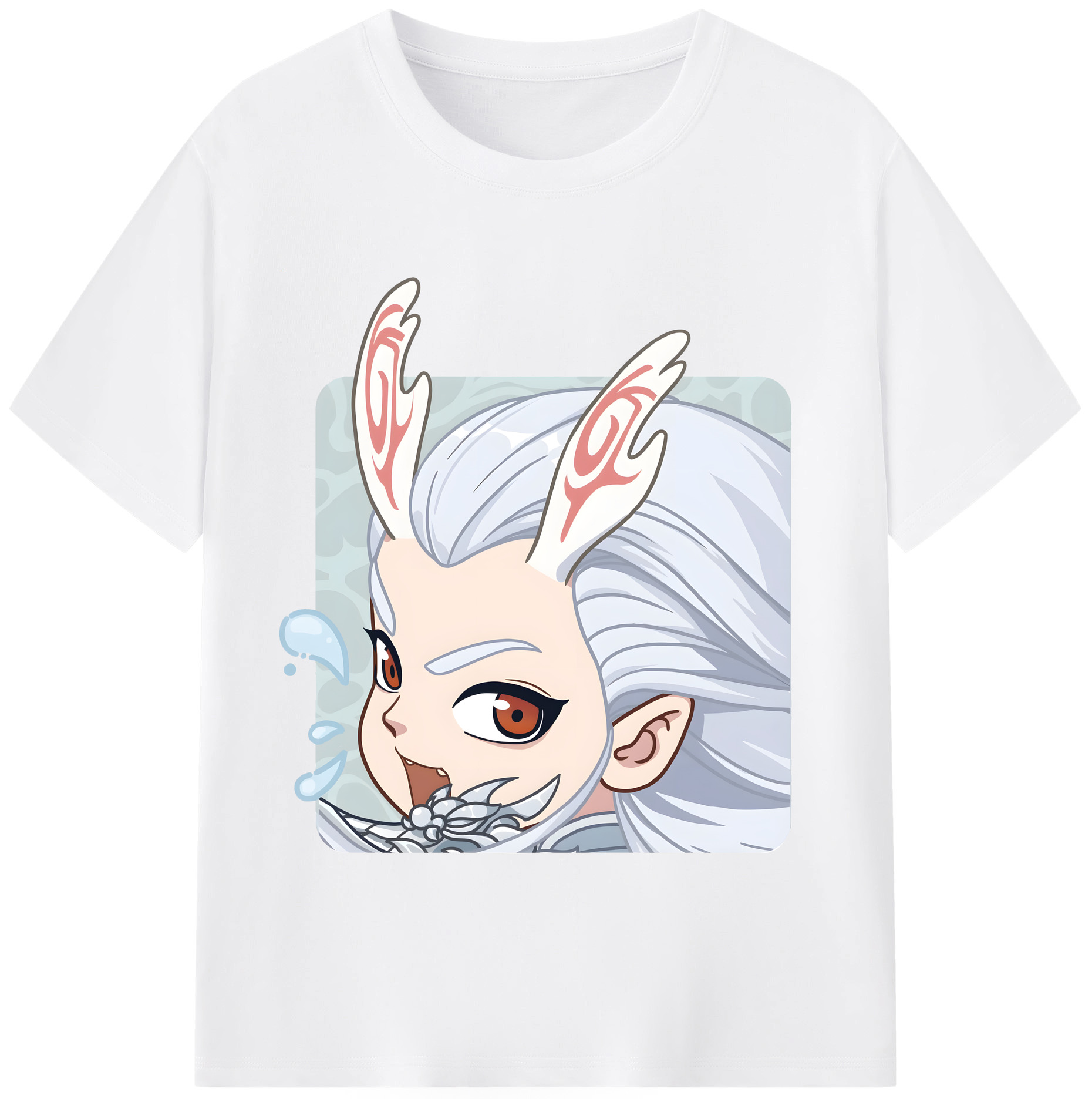 （画像用） Ne Zha 2 ナタ 魔童の大暴れ 綿100％半袖Tシャツ（フロントプリント）