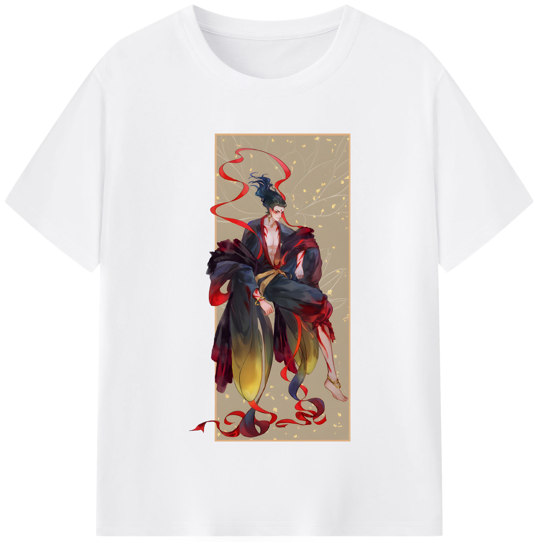 （画像用） Ne Zha 2 ナタ 魔童の大暴れ 綿100％半袖Tシャツ（フロントプリント）