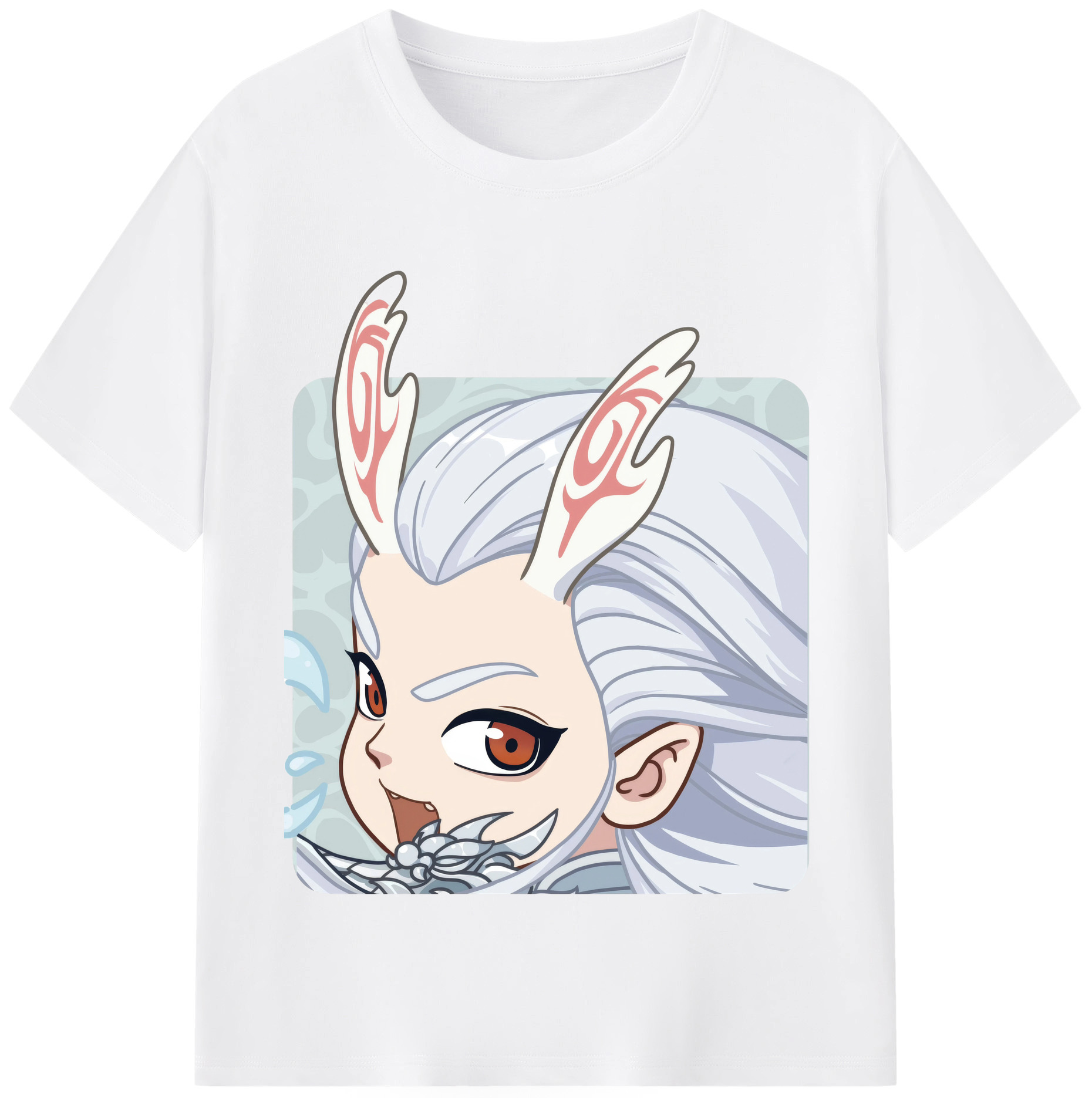 （画像用） Ne Zha 2 ナタ 魔童の大暴れ 綿100％半袖Tシャツ（フロントプリント）