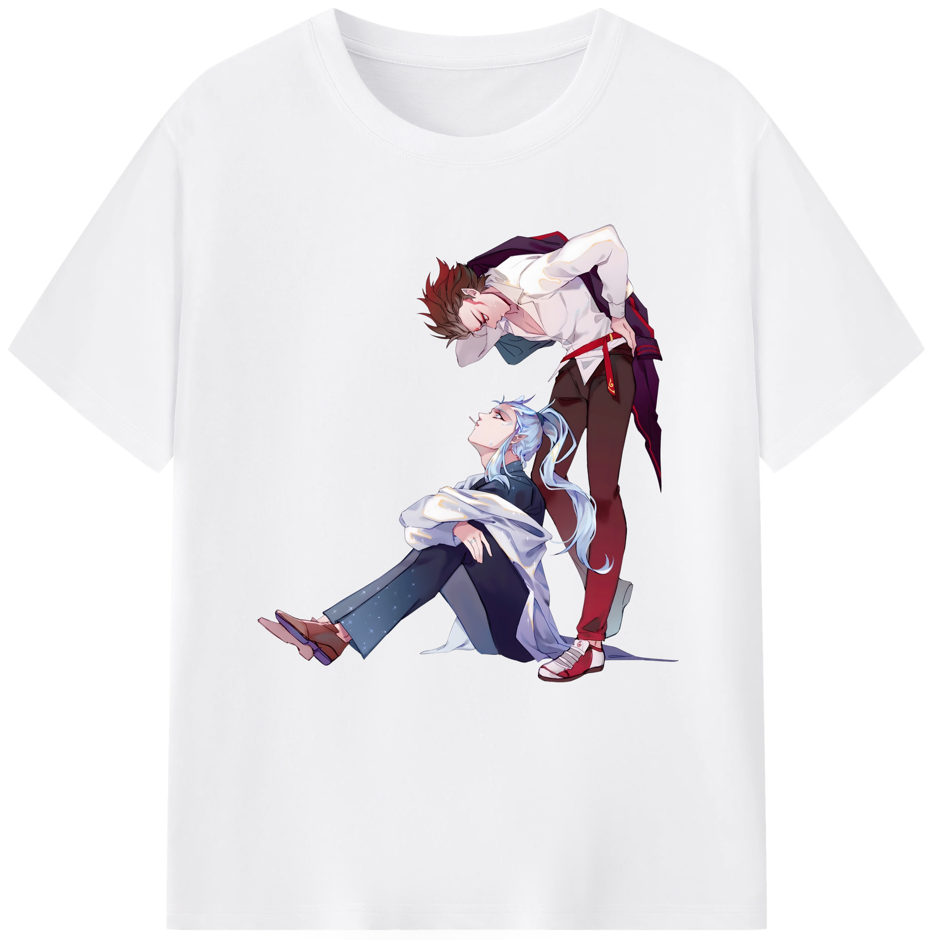 （画像用） Ne Zha 2 ナタ 魔童の大暴れ 綿100％半袖Tシャツ（フロントプリント）