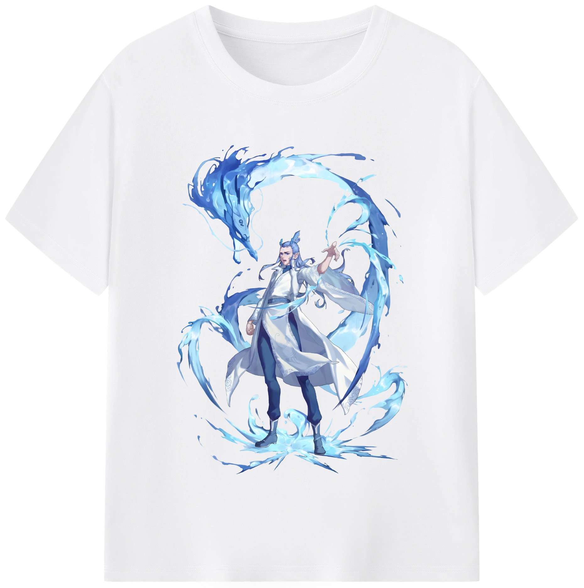 （画像用） Ne Zha 2 ナタ 魔童の大暴れ 綿100％半袖Tシャツ（フロントプリント）