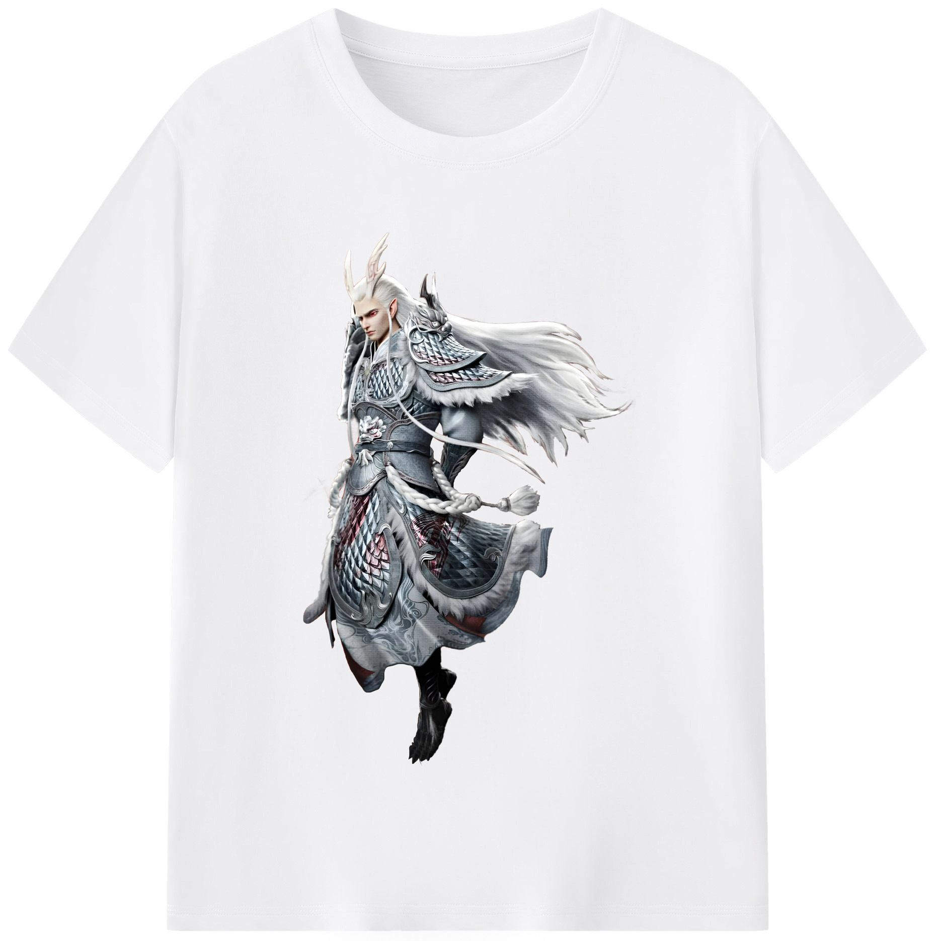 （画像用） Ne Zha 2 ナタ 魔童の大暴れ 綿100％半袖Tシャツ（フロントプリント）