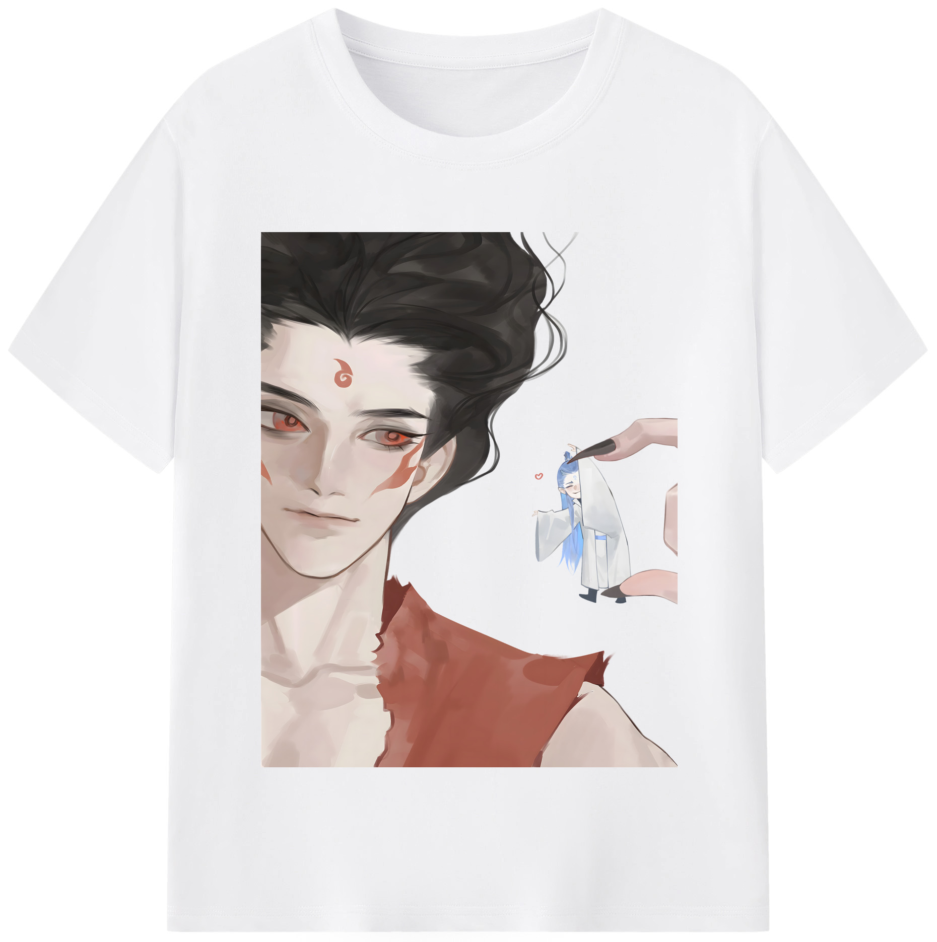 （画像用） Ne Zha 2 ナタ 魔童の大暴れ 綿100％半袖Tシャツ（フロントプリント）