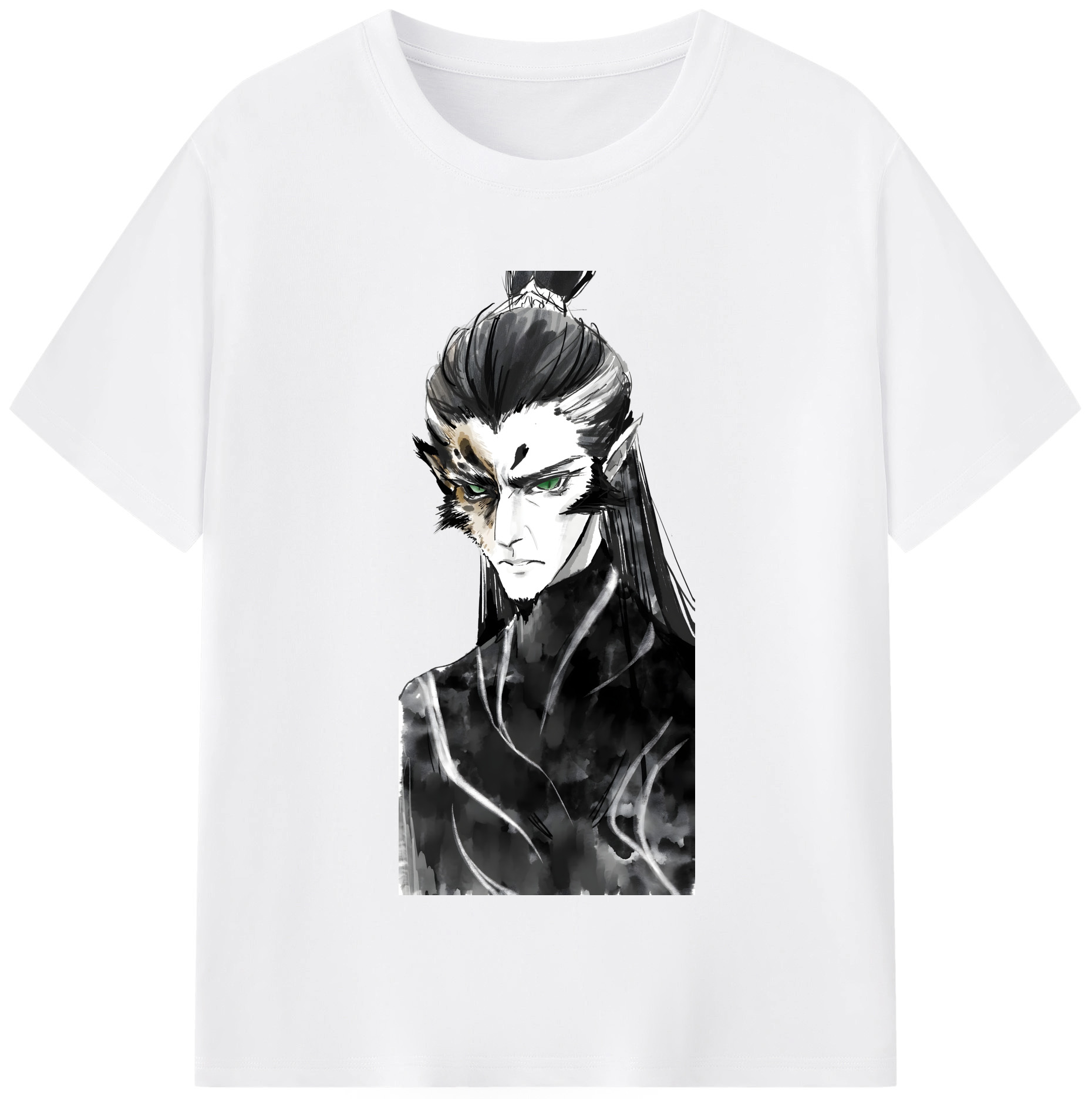（画像用） Ne Zha 2 ナタ 魔童の大暴れ 綿100％半袖Tシャツ（フロントプリント）