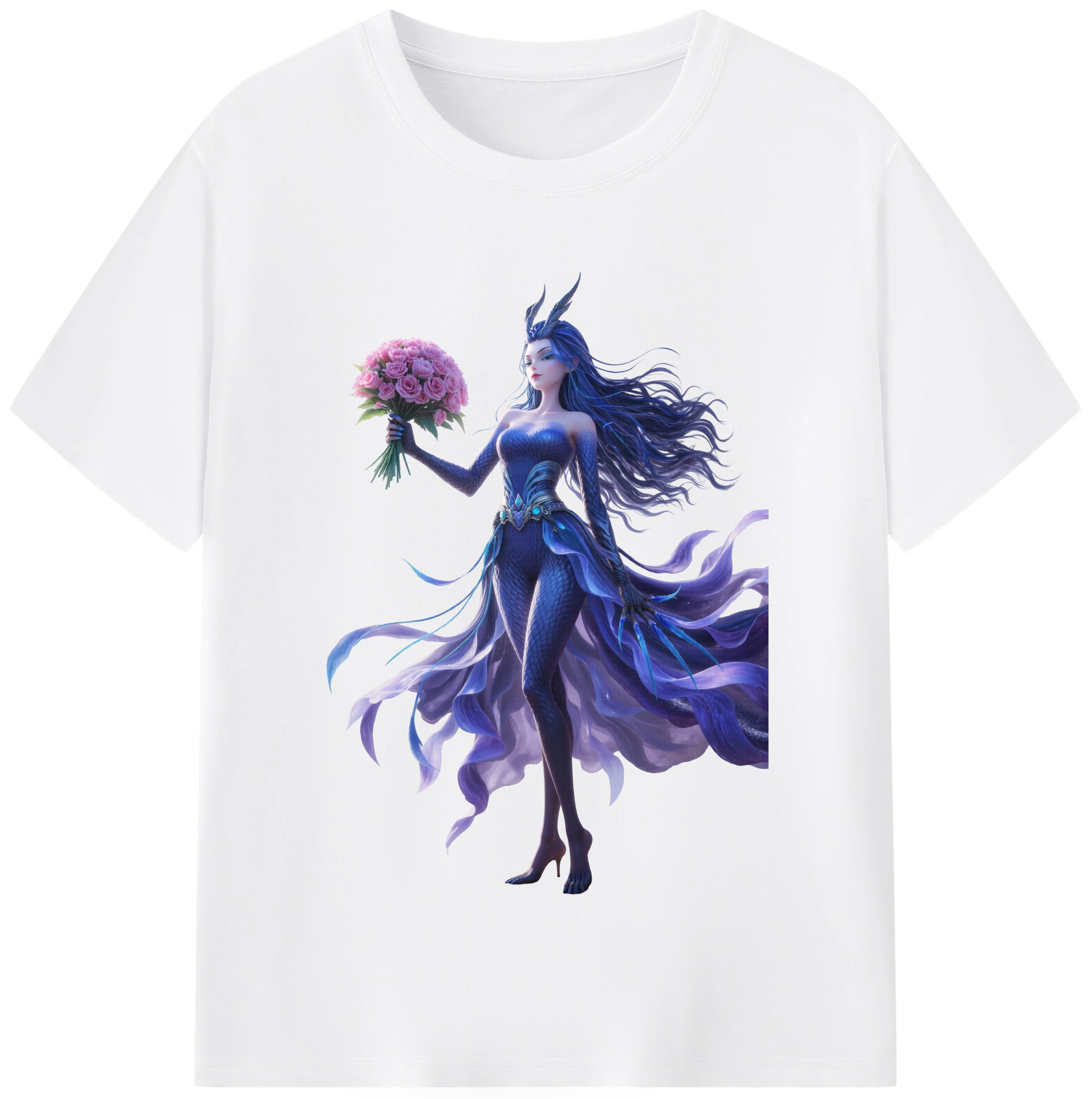 （画像用） Ne Zha 2 ナタ 魔童の大暴れ 綿100％半袖Tシャツ（フロントプリント）