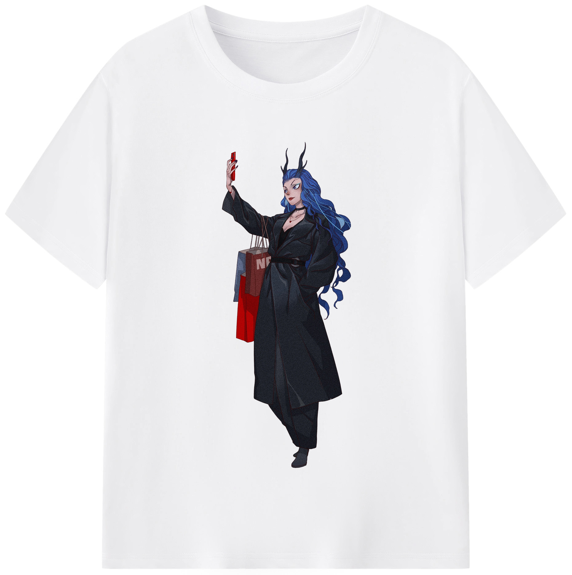 （画像用） Ne Zha 2 ナタ 魔童の大暴れ 綿100％半袖Tシャツ（フロントプリント）