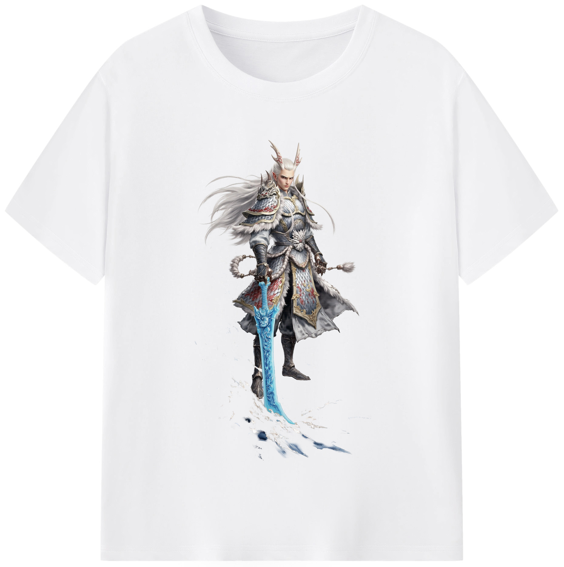 （画像用） Ne Zha 2 ナタ 魔童の大暴れ 綿100％半袖Tシャツ（フロントプリント）