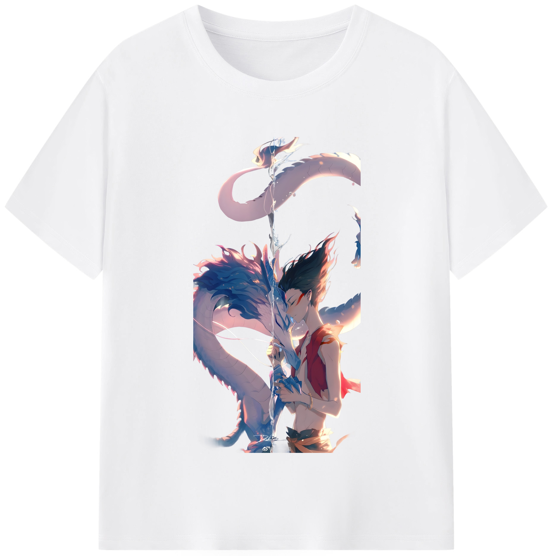 （画像用） Ne Zha 2 ナタ 魔童の大暴れ 綿100％半袖Tシャツ（フロントプリント）