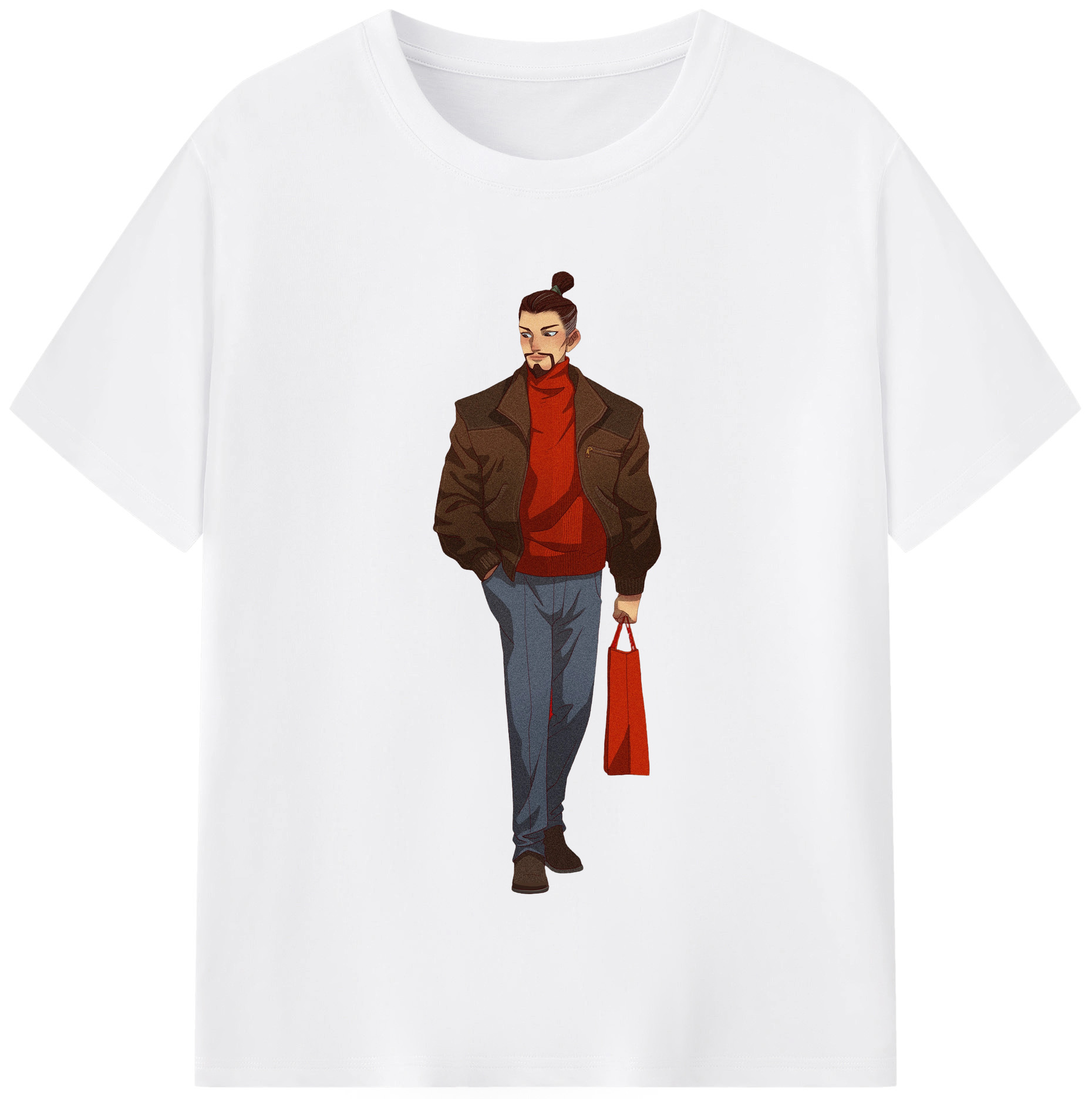 （画像用） Ne Zha 2 ナタ 魔童の大暴れ 綿100％半袖Tシャツ（フロントプリント）