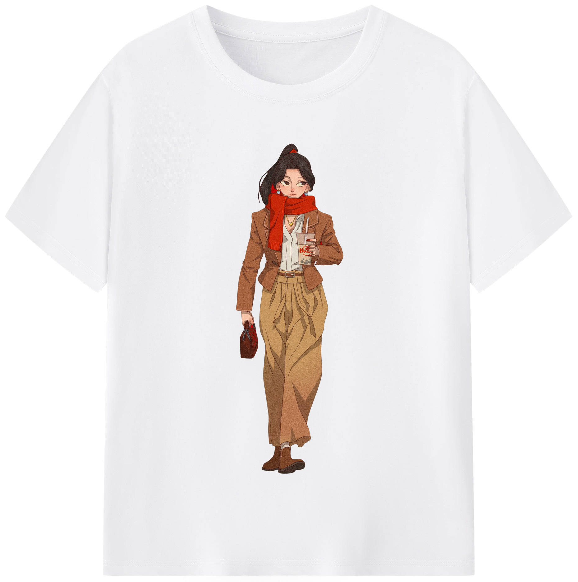 （画像用） Ne Zha 2 ナタ 魔童の大暴れ 綿100％半袖Tシャツ（フロントプリント）
