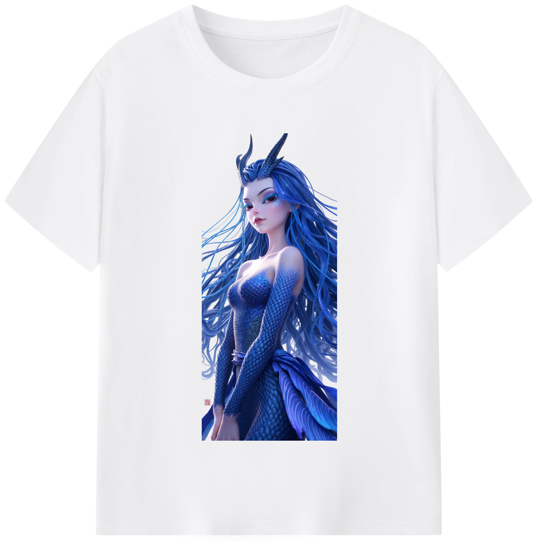 （画像用） Ne Zha 2 ナタ 魔童の大暴れ 綿100％半袖Tシャツ（フロントプリント）