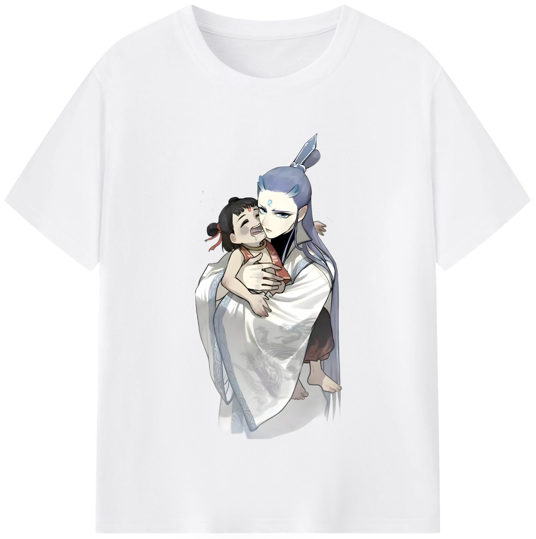 （画像用） Ne Zha 2 ナタ 魔童の大暴れ 綿100％半袖Tシャツ（フロントプリント）