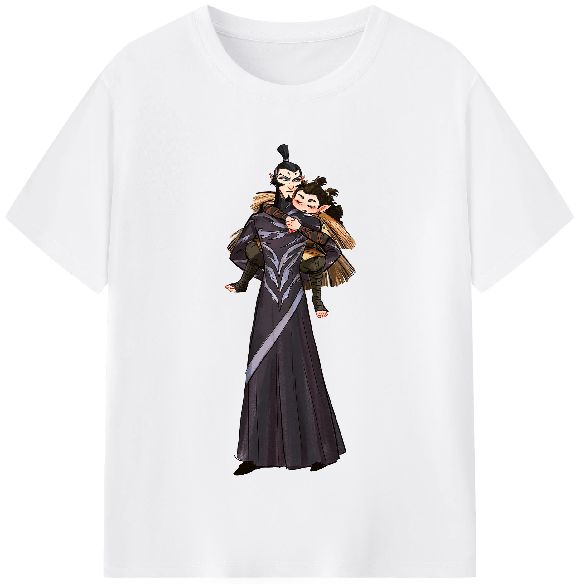 （画像用） Ne Zha 2 ナタ 魔童の大暴れ 綿100％半袖Tシャツ（フロントプリント）