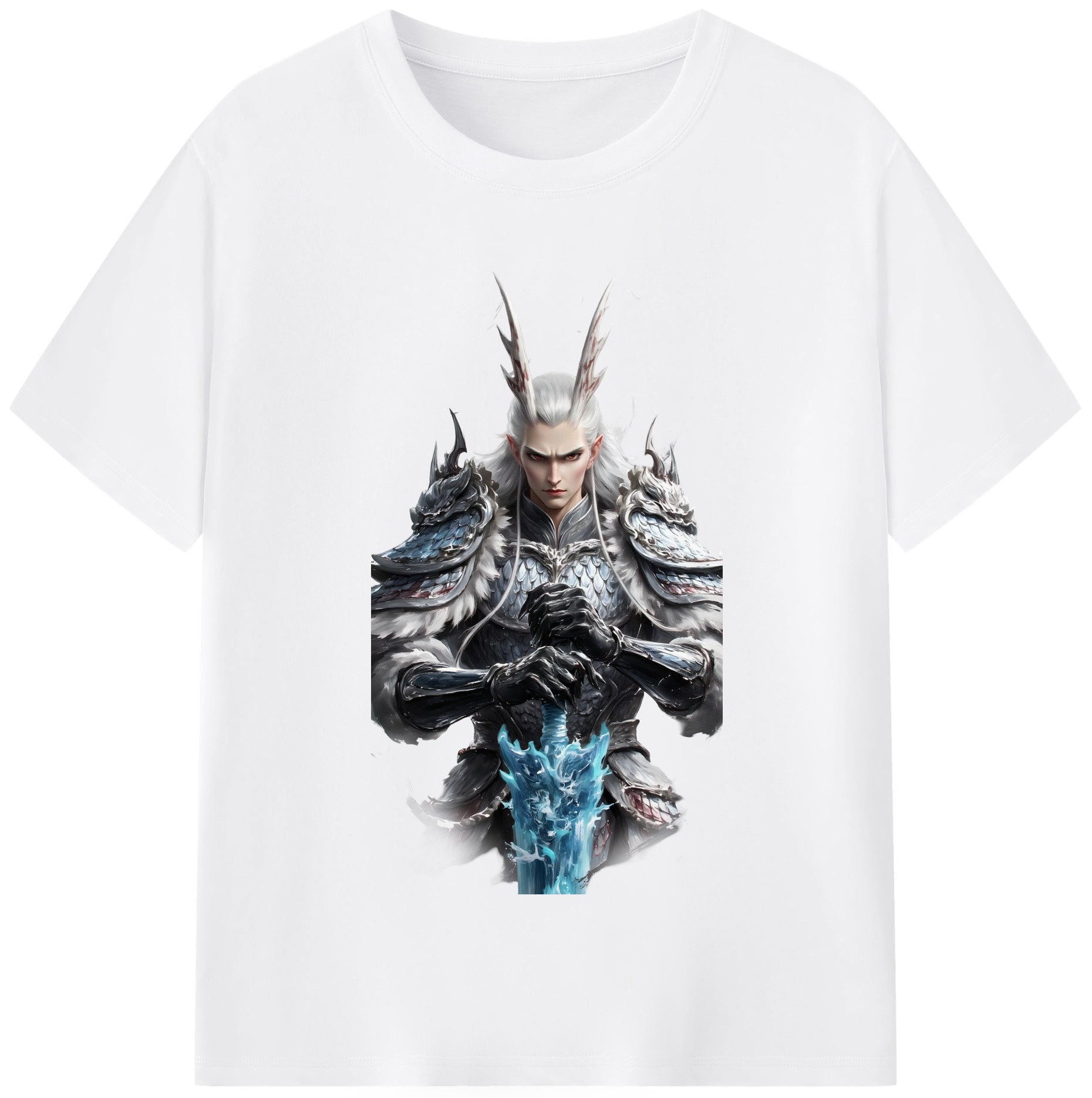 （画像用） Ne Zha 2 ナタ 魔童の大暴れ 綿100％半袖Tシャツ（フロントプリント）