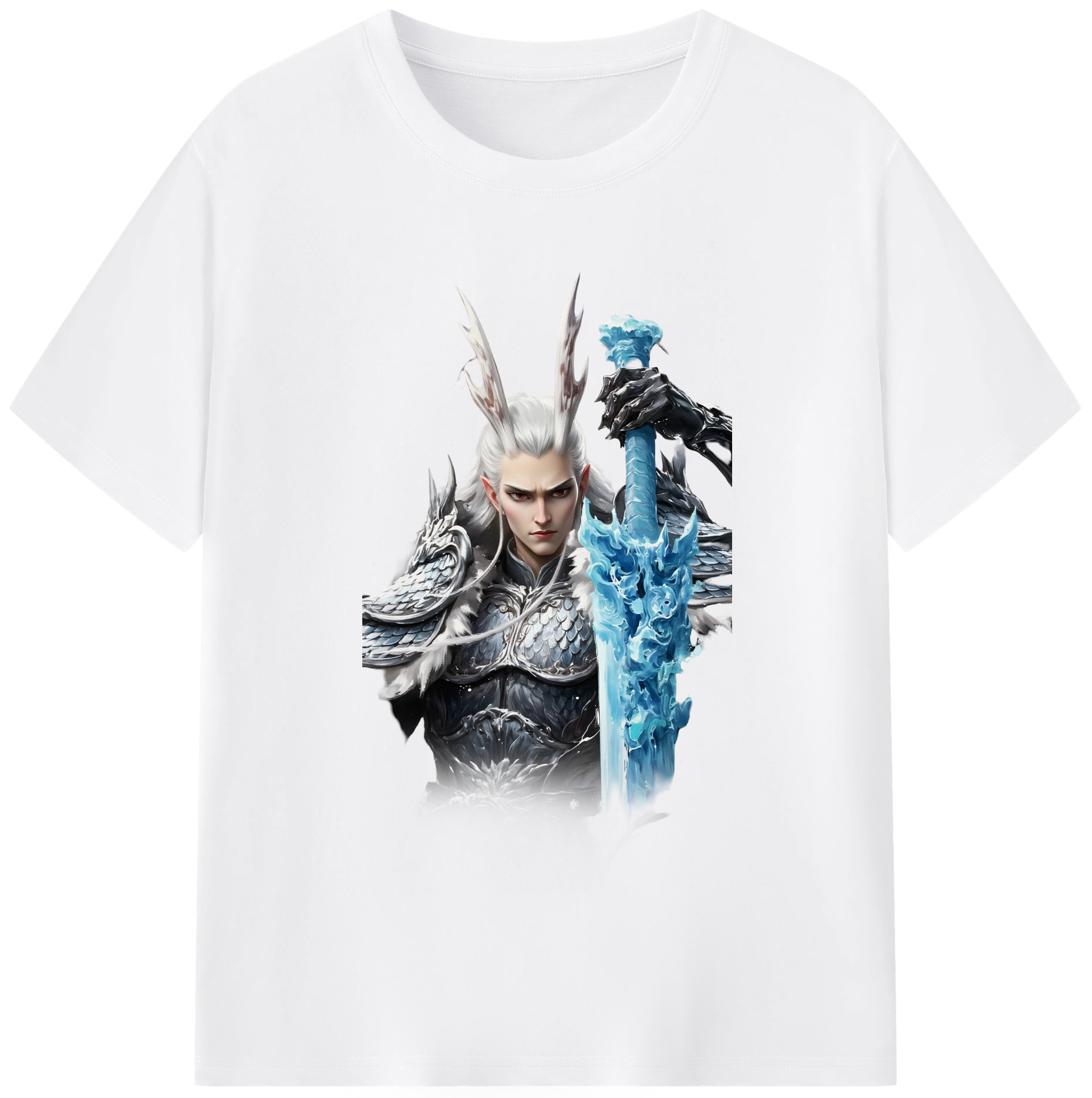 （画像用） Ne Zha 2 ナタ 魔童の大暴れ 綿100％半袖Tシャツ（フロントプリント）