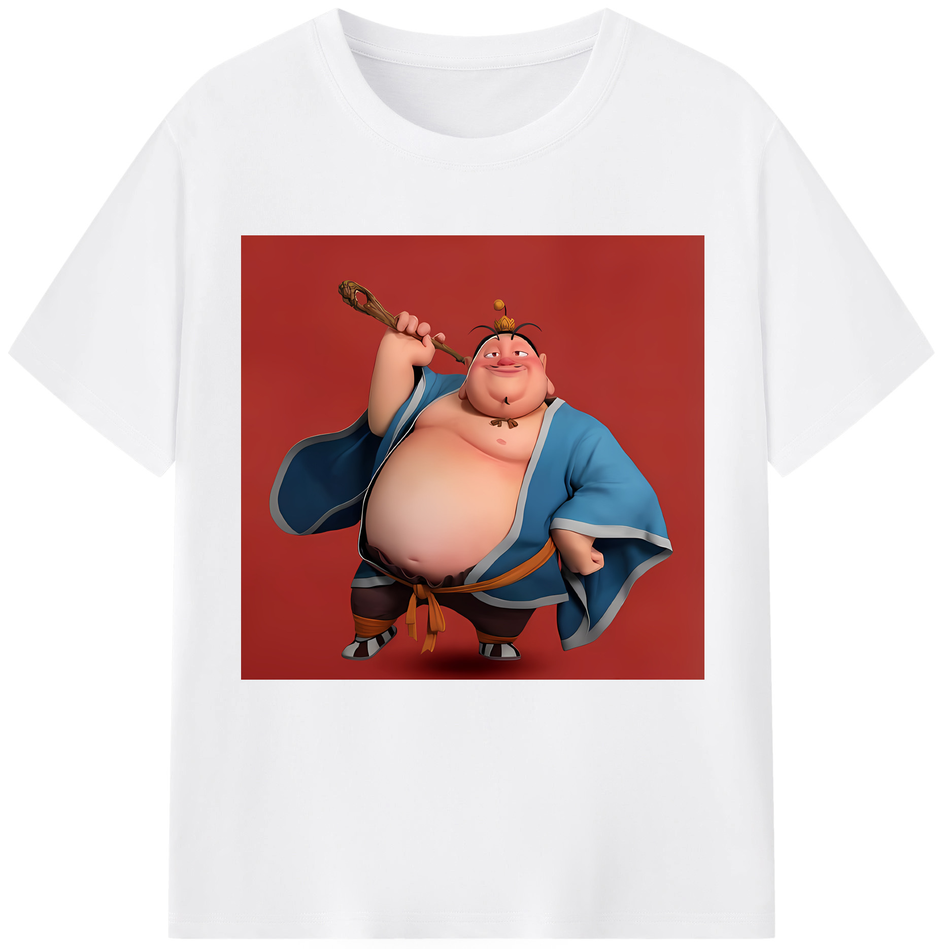 （画像用） Ne Zha 2 ナタ 魔童の大暴れ 綿100％半袖Tシャツ（フロントプリント）