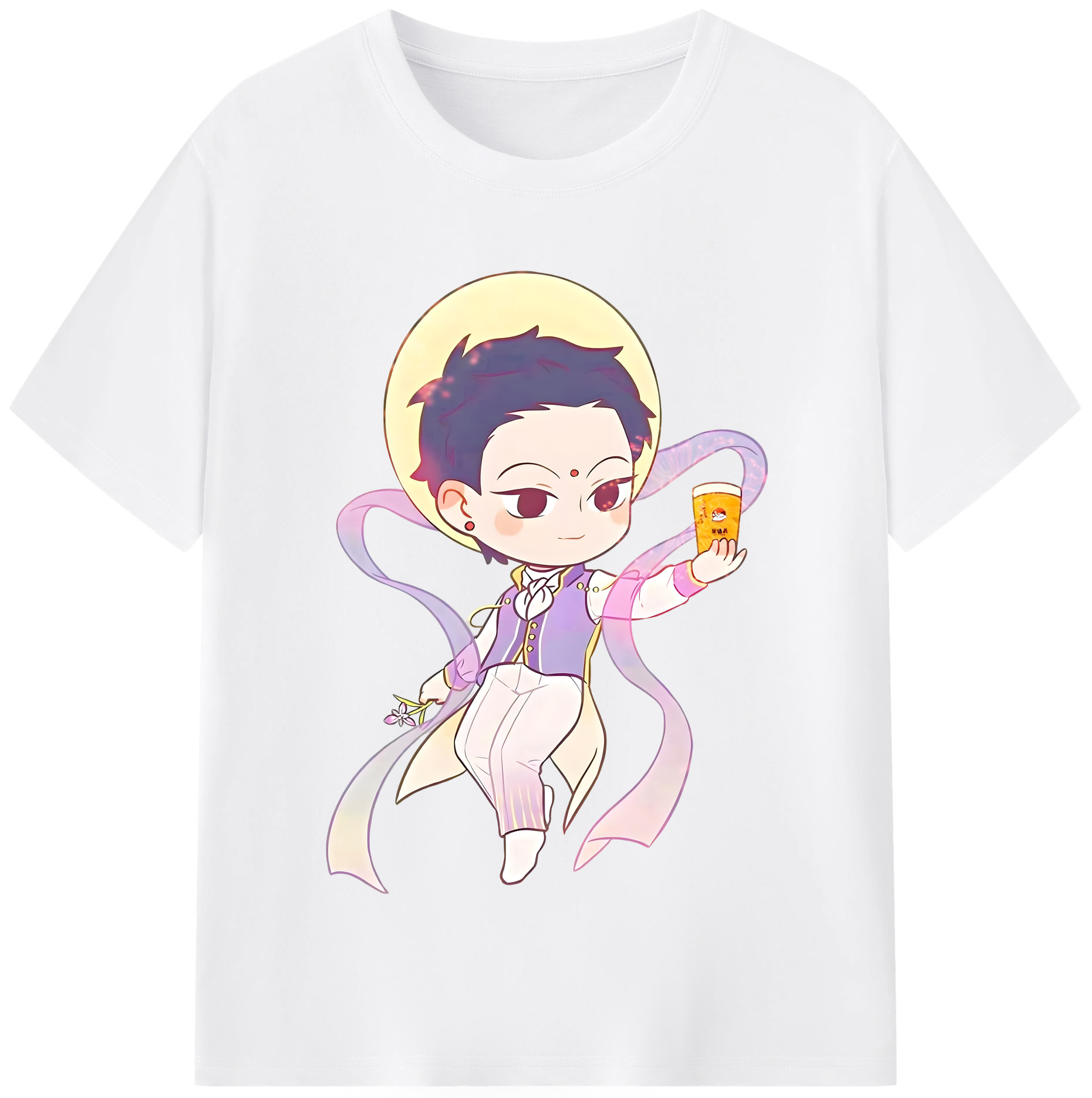 （画像用） Ne Zha 2 ナタ 魔童の大暴れ 綿100％半袖Tシャツ（フロントプリント）