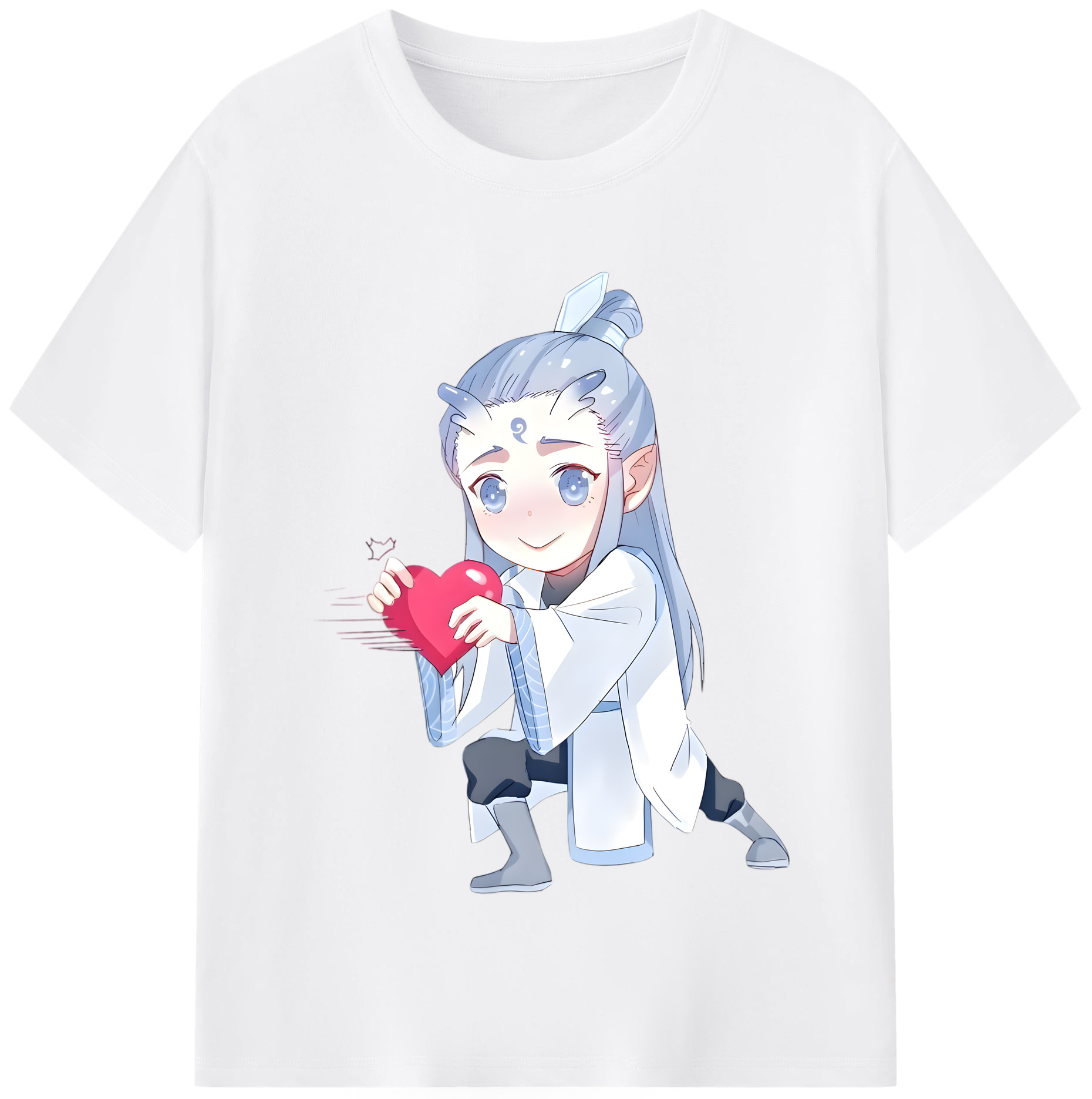 （画像用） Ne Zha 2 ナタ 魔童の大暴れ 綿100％半袖Tシャツ（フロントプリント）