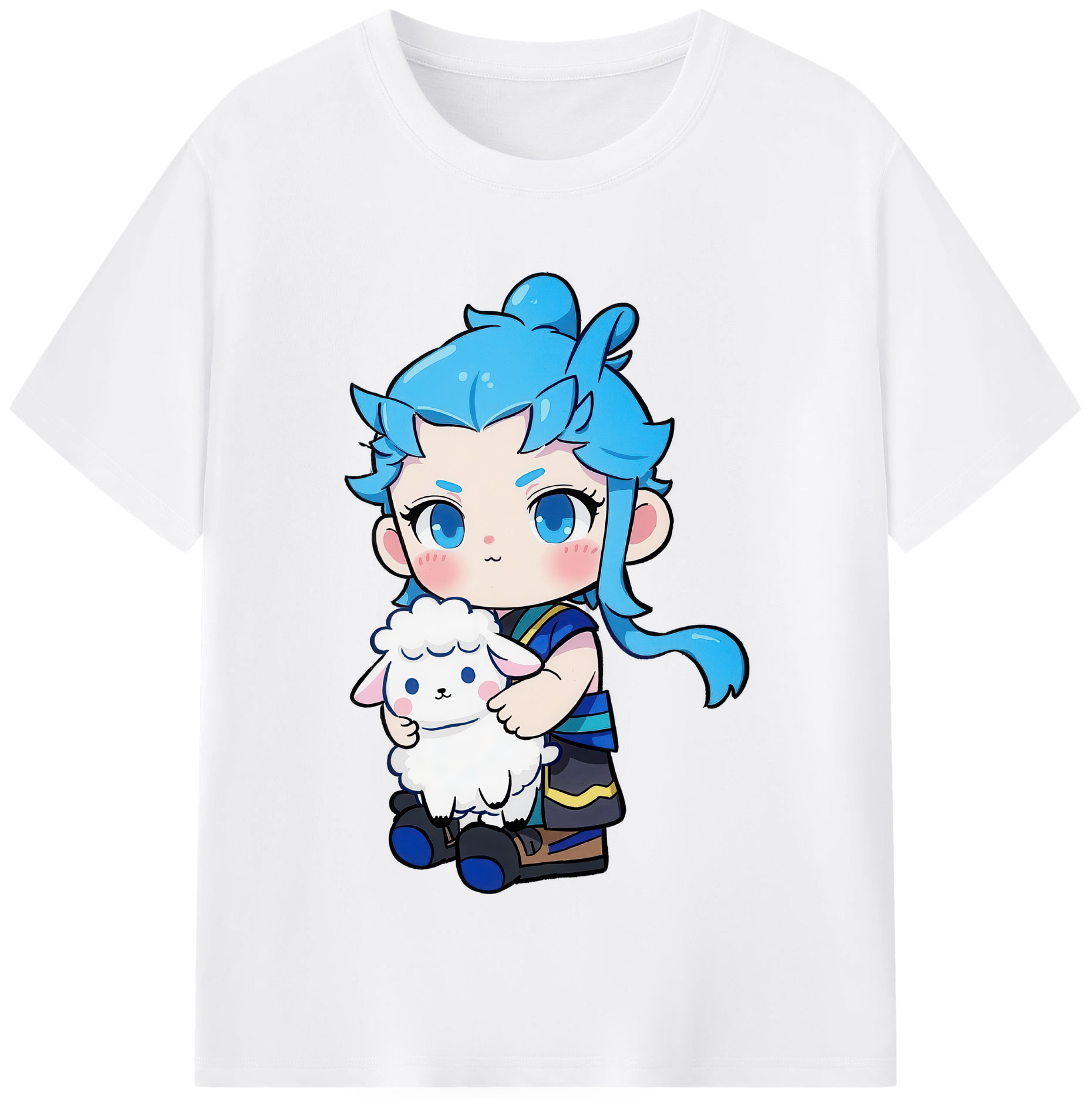 （画像用） Ne Zha 2 ナタ 魔童の大暴れ 綿100％半袖Tシャツ（フロントプリント）