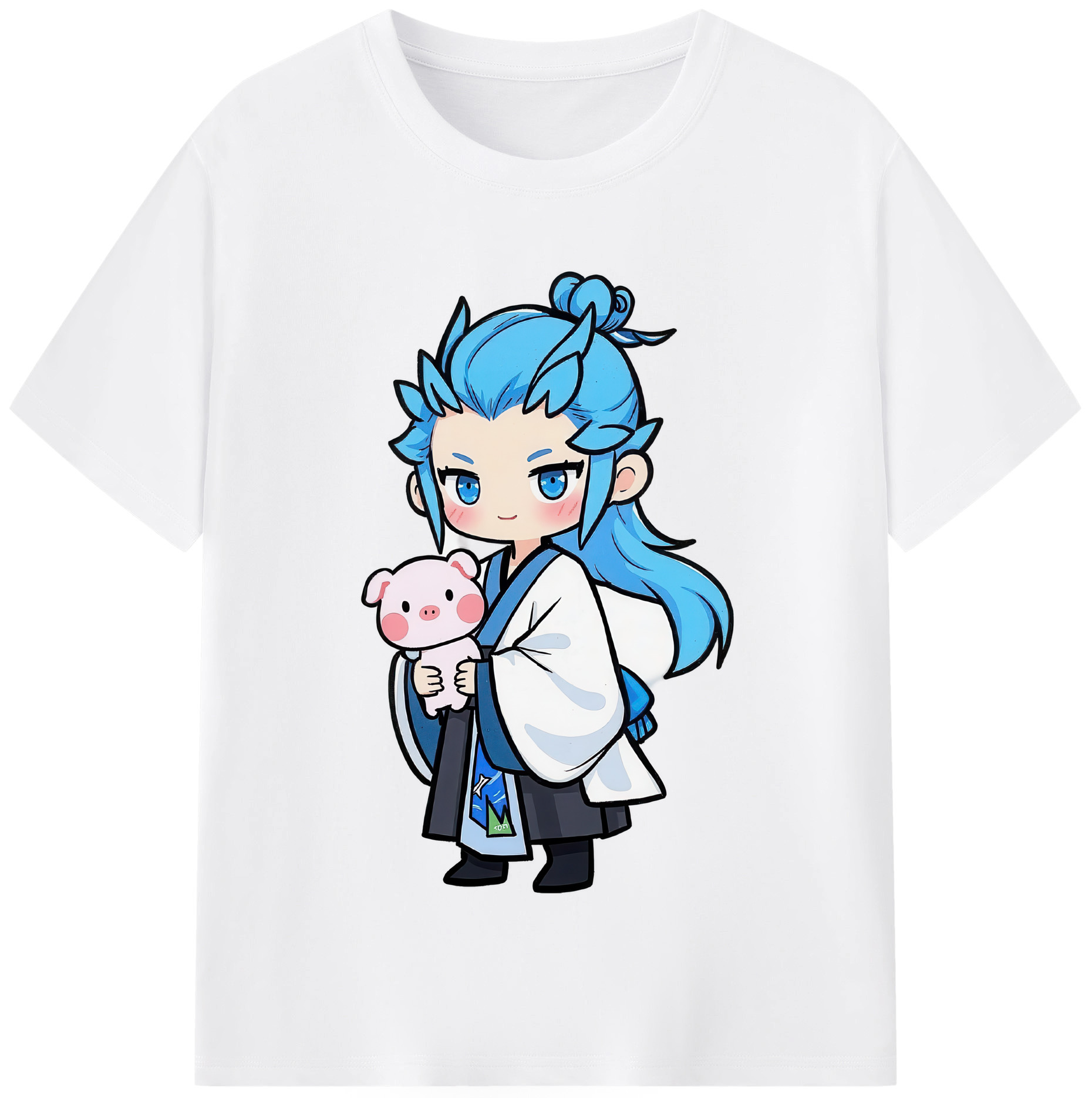 （画像用） Ne Zha 2 ナタ 魔童の大暴れ 綿100％半袖Tシャツ（フロントプリント）