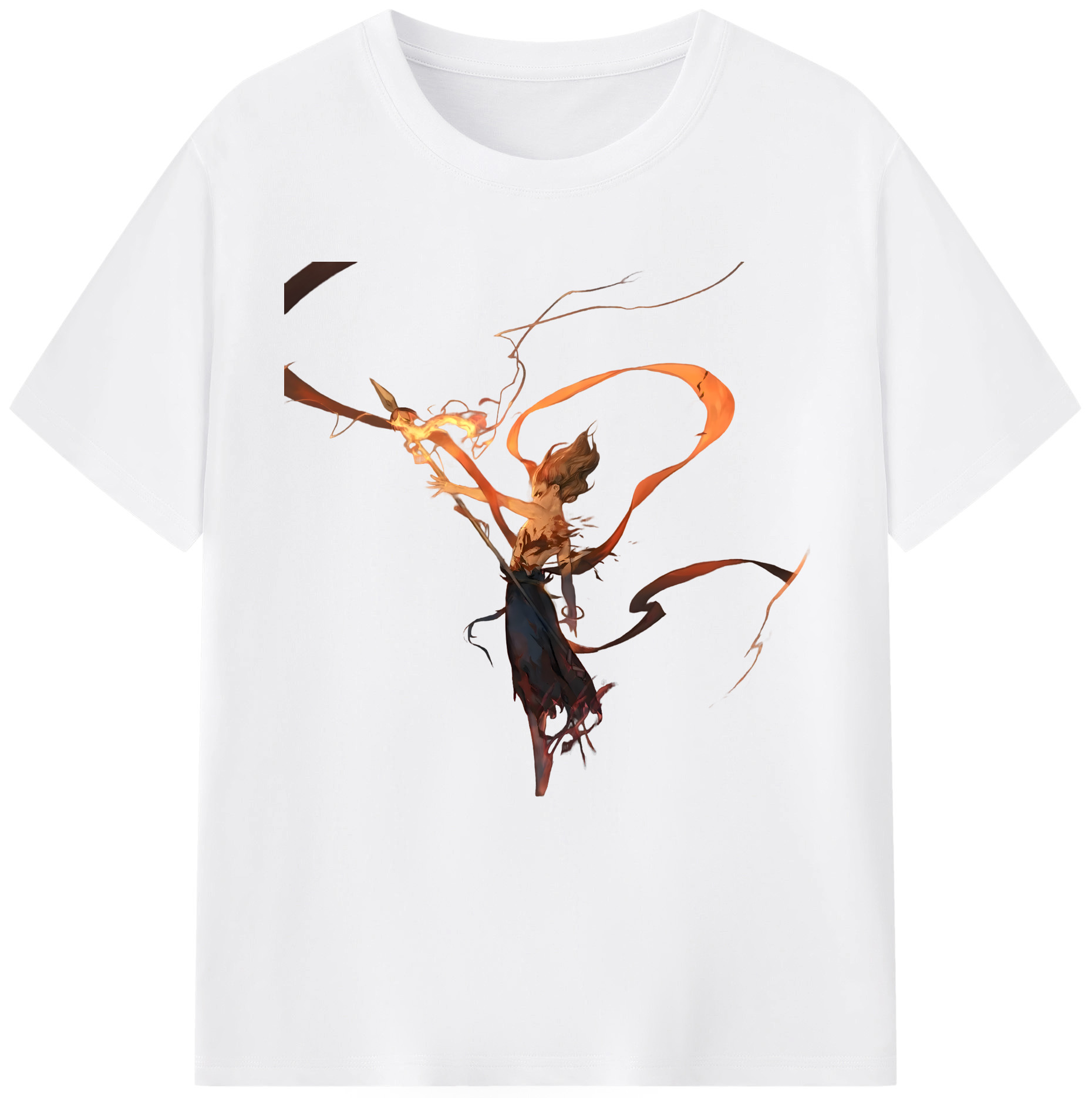 （画像用） Ne Zha 2 ナタ 魔童の大暴れ 綿100％半袖Tシャツ（フロントプリント）