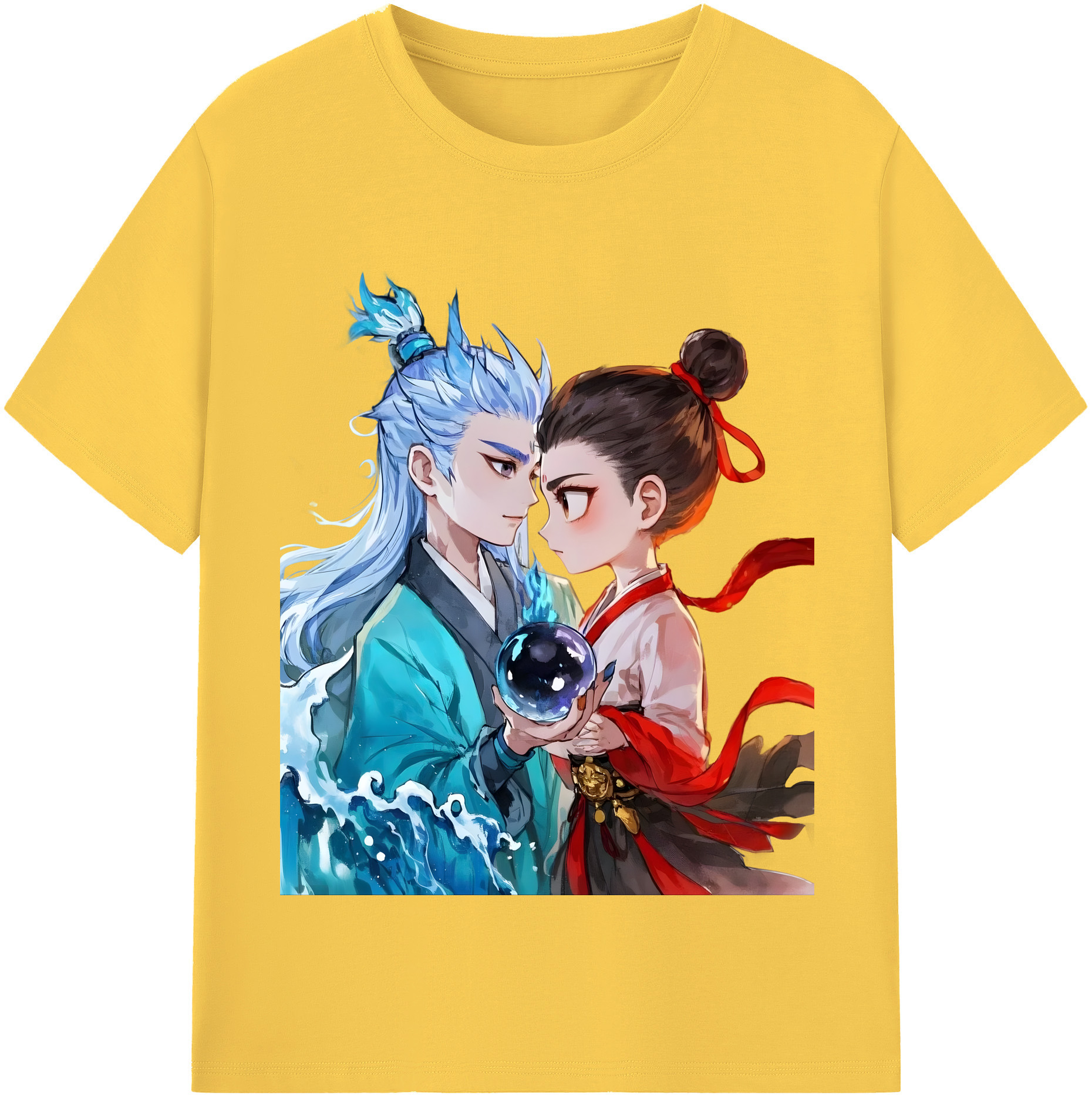 （画像用） Ne Zha 2 ナタ 魔童の大暴れ 綿100％半袖Tシャツ（フロントプリント）