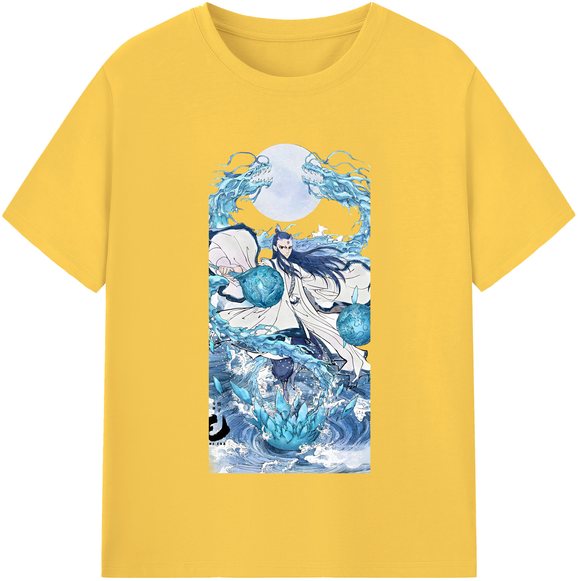 （画像用） Ne Zha 2 ナタ 魔童の大暴れ 綿100％半袖Tシャツ（フロントプリント）