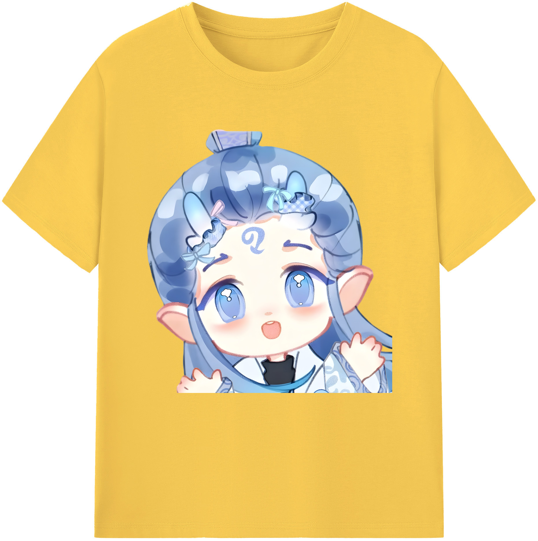 （画像用） Ne Zha 2 ナタ 魔童の大暴れ 綿100％半袖Tシャツ（フロントプリント）