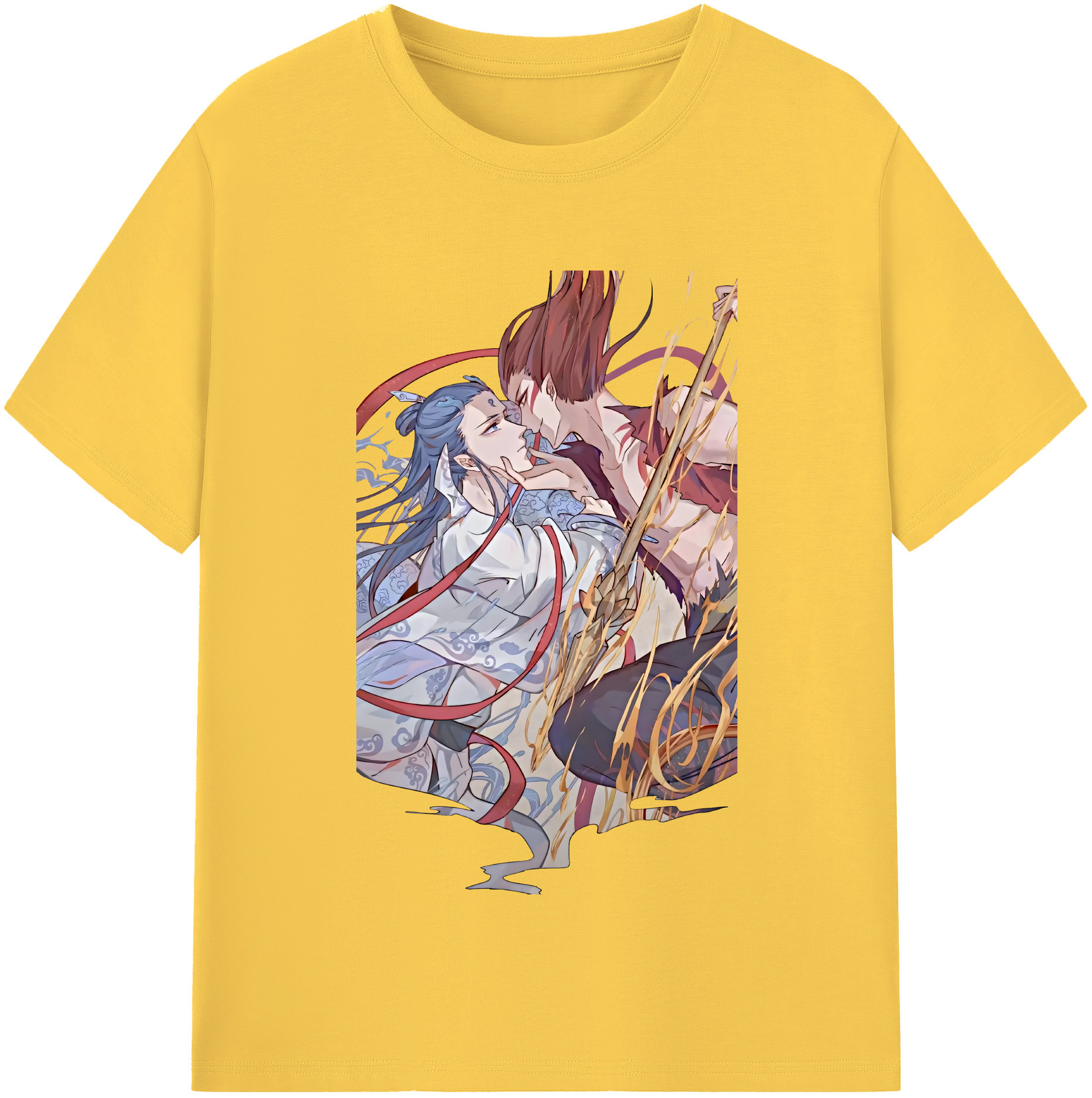 （画像用） Ne Zha 2 ナタ 魔童の大暴れ 綿100％半袖Tシャツ（フロントプリント）