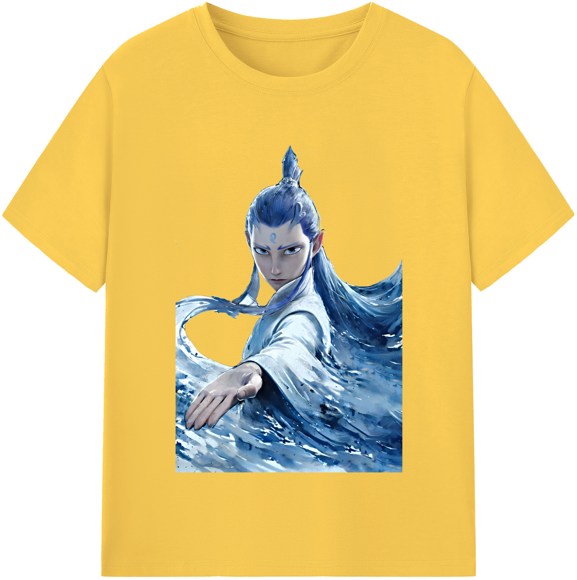（画像用） Ne Zha 2 ナタ 魔童の大暴れ 綿100％半袖Tシャツ（フロントプリント）