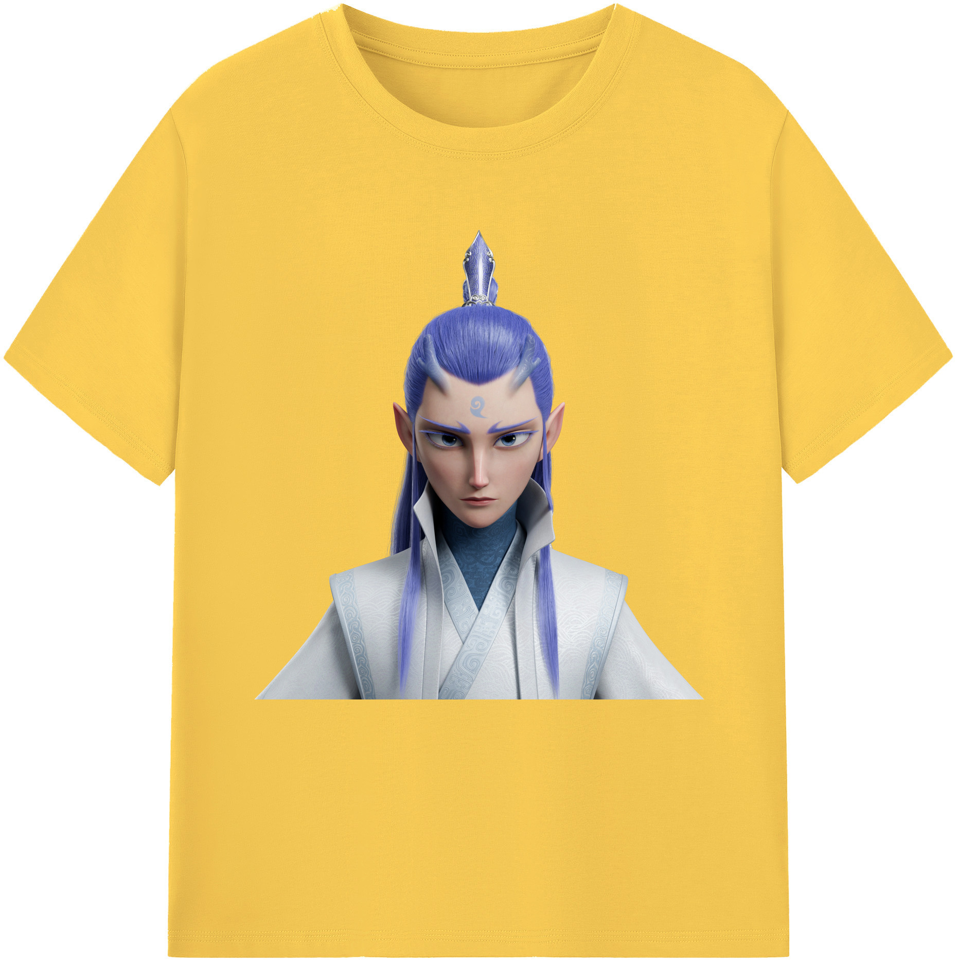 （画像用） Ne Zha 2 ナタ 魔童の大暴れ 綿100％半袖Tシャツ（フロントプリント）