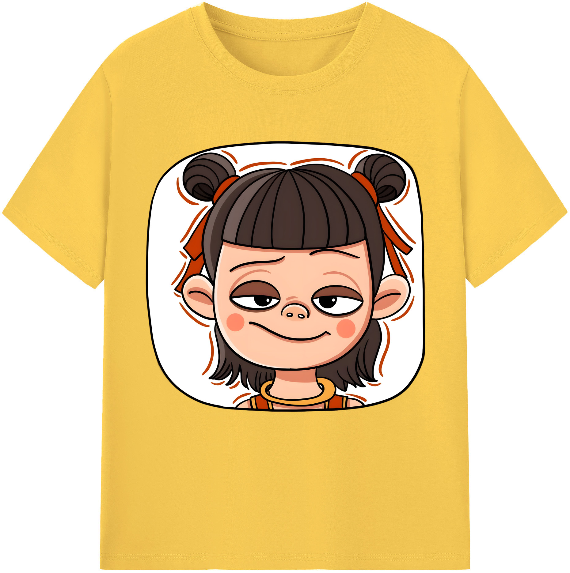（画像用） Ne Zha 2 ナタ 魔童の大暴れ 綿100％半袖Tシャツ（フロントプリント）