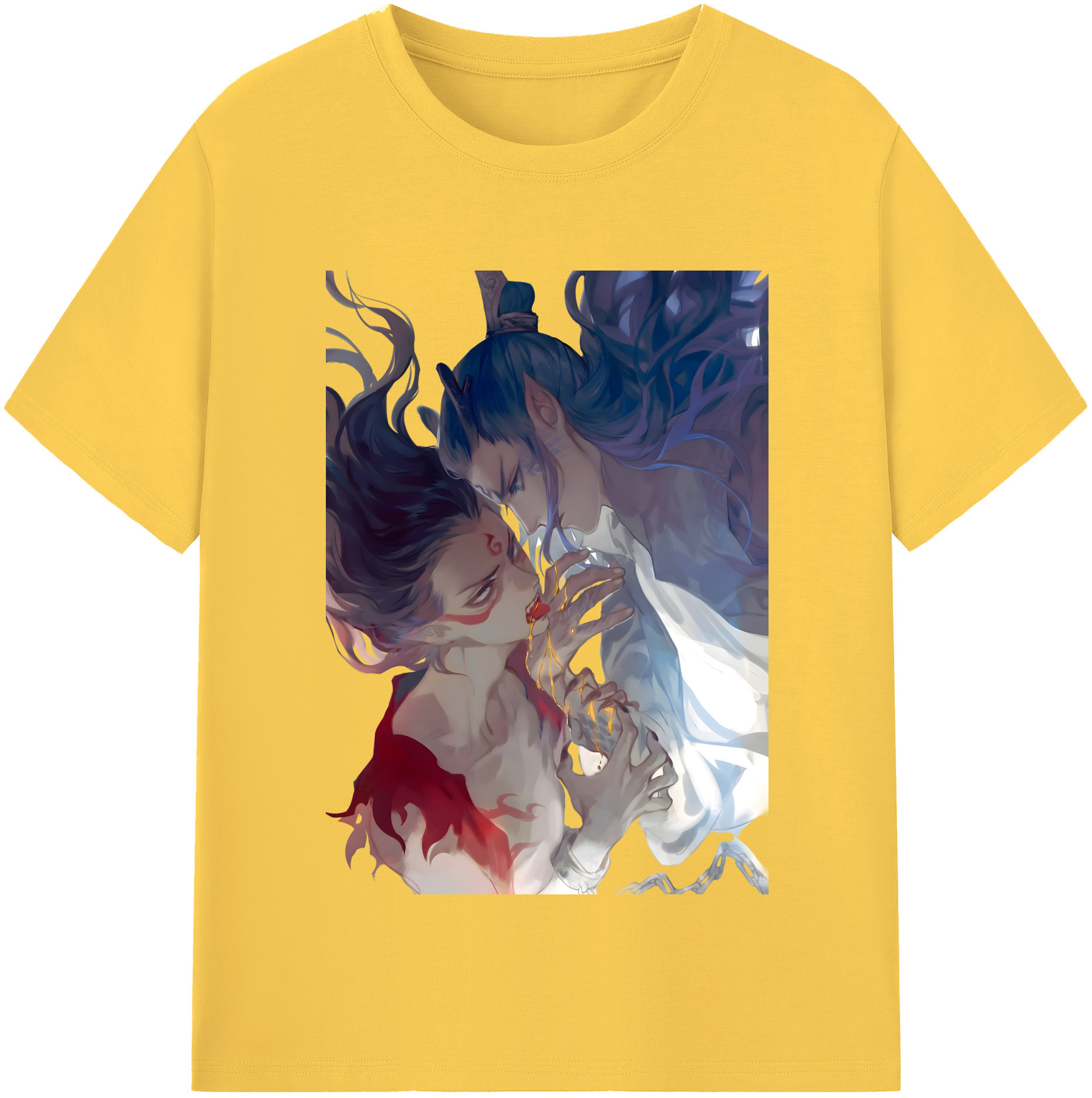 （画像用） Ne Zha 2 ナタ 魔童の大暴れ 綿100％半袖Tシャツ（フロントプリント）